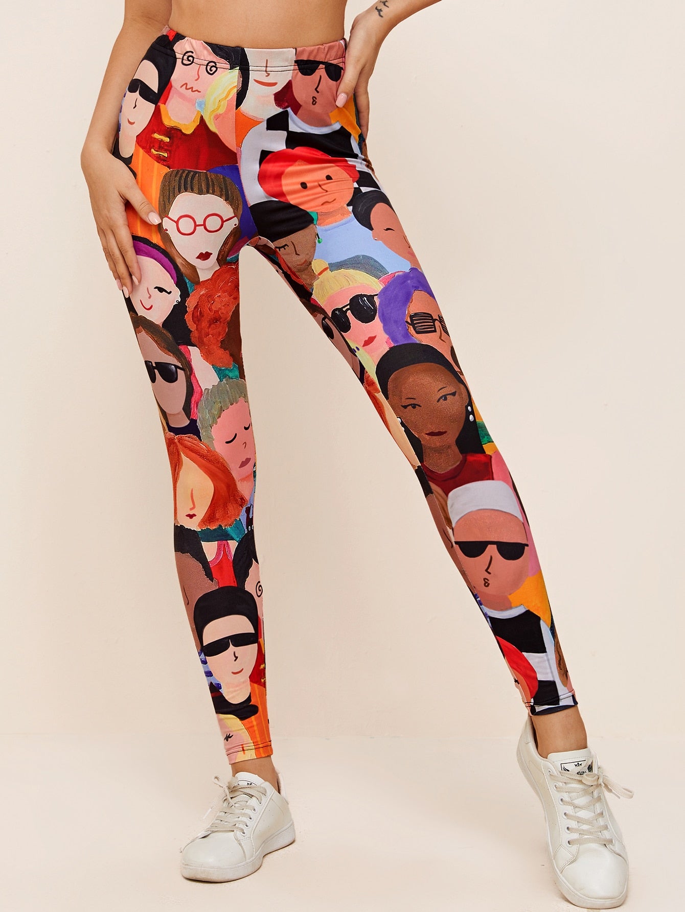 Allover Figure Graphic Leggings