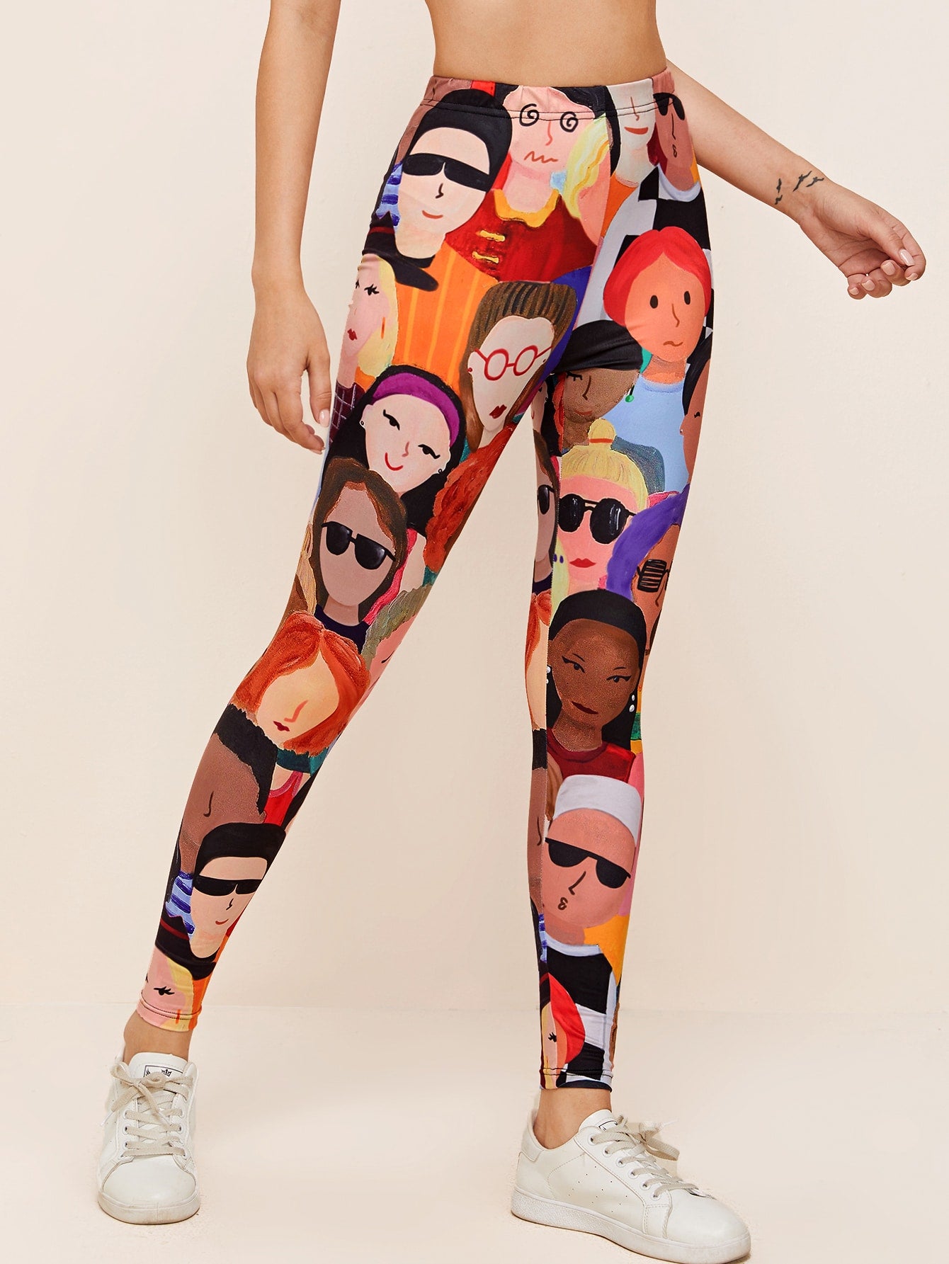 Allover Figure Graphic Leggings