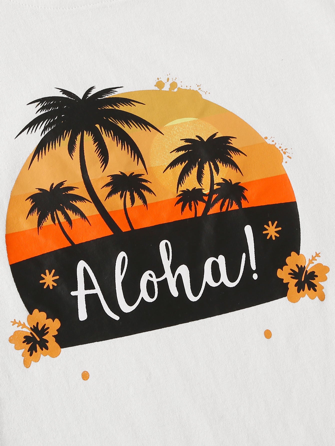 Tropical & Letter Graphic Tee