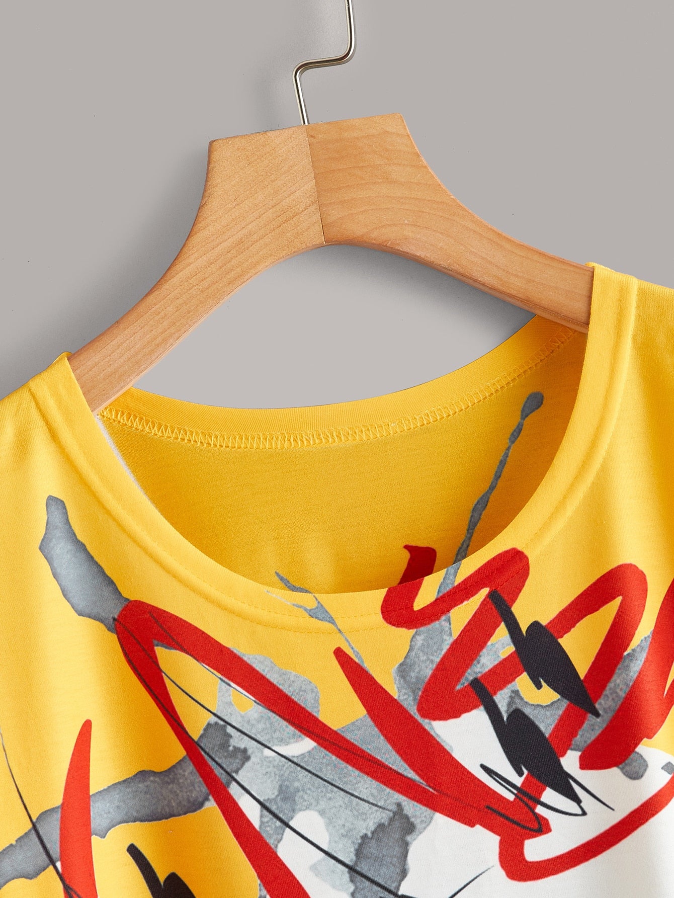 Batwing Sleeve Figure Graphic Tee