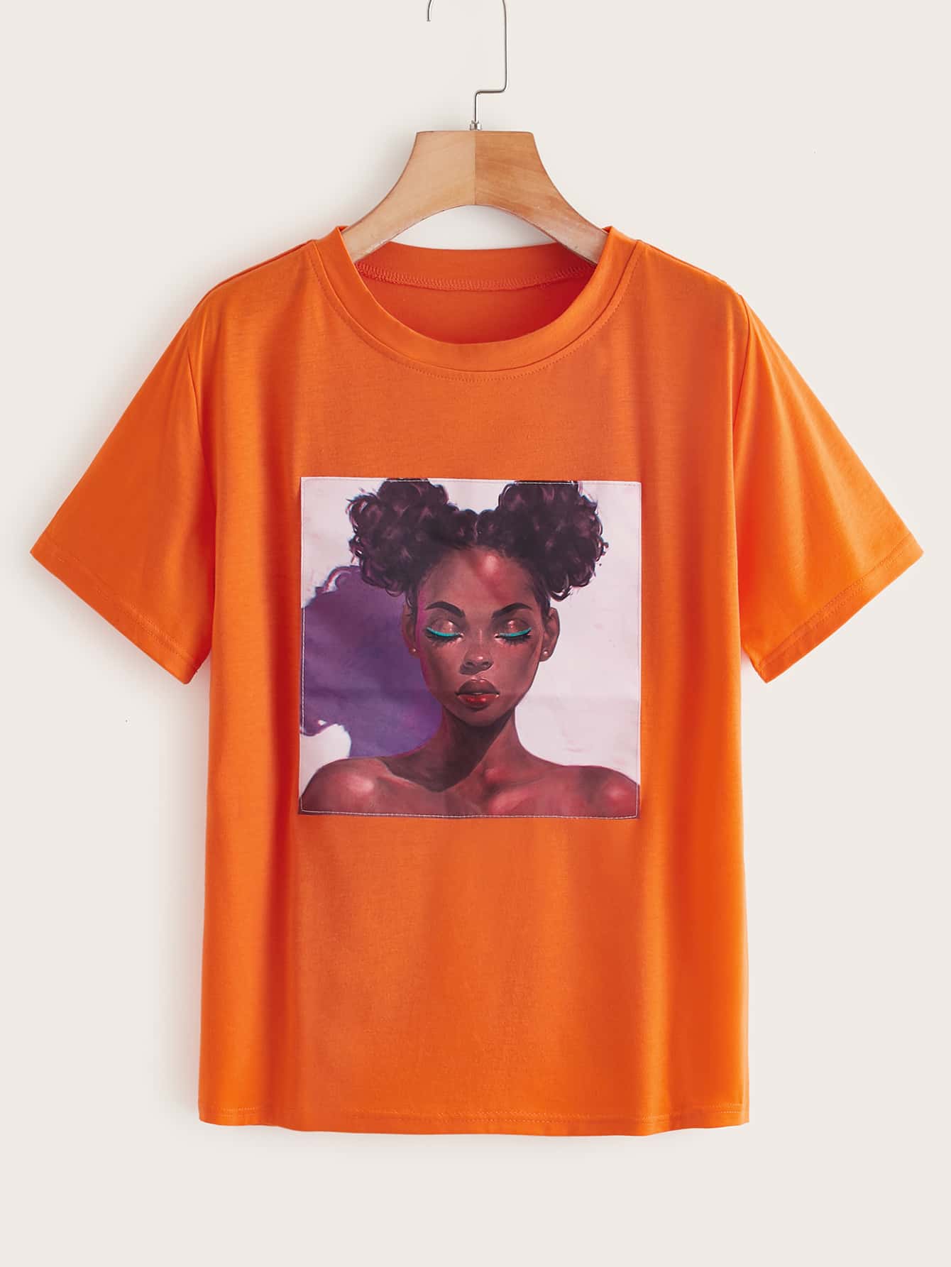 Neon Orange Figure Graphic Tee