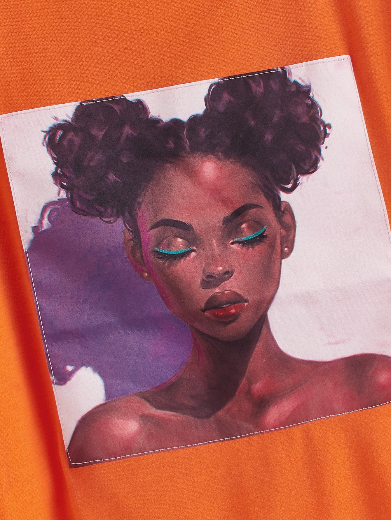 Neon Orange Figure Graphic Tee