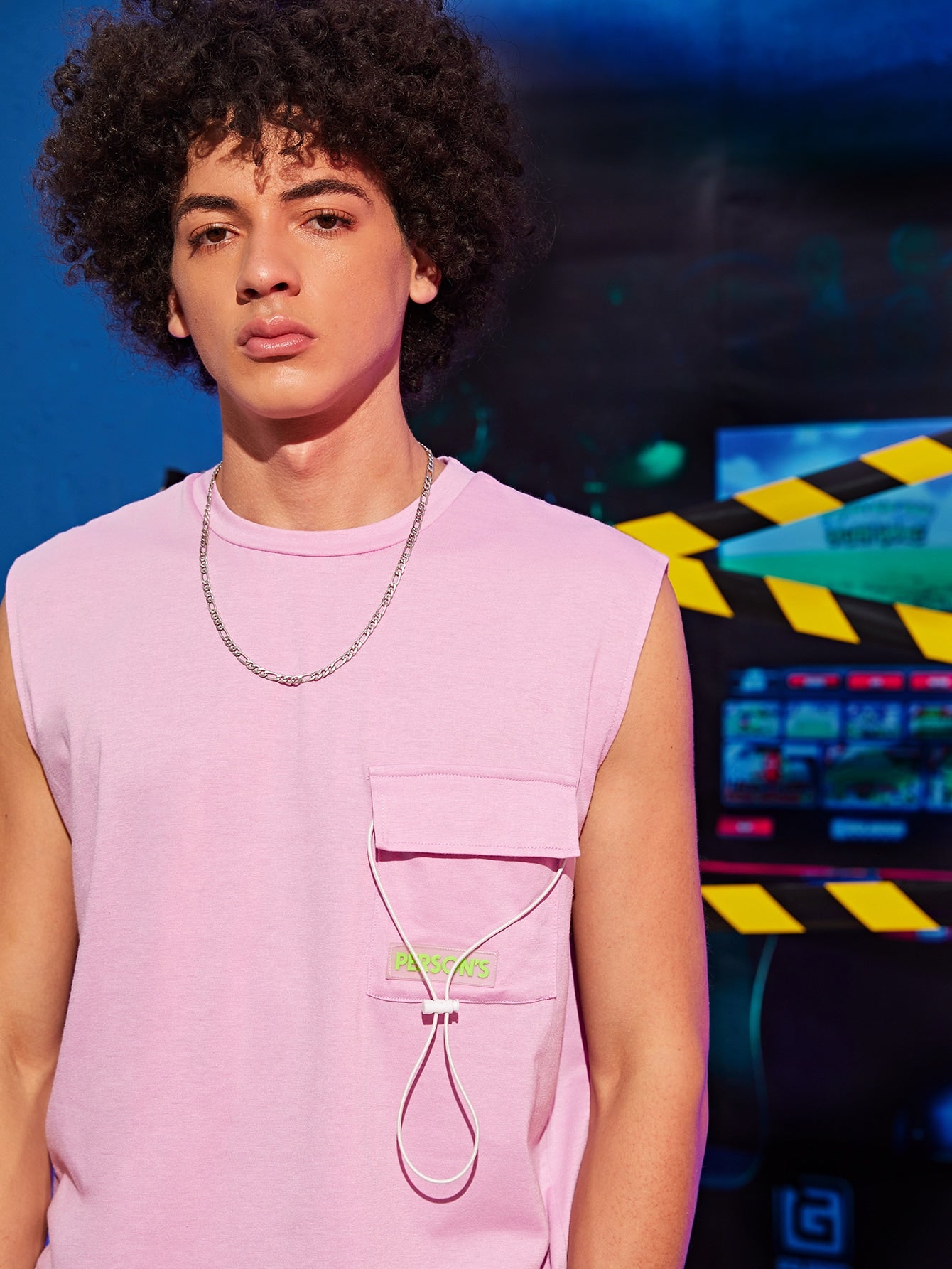 Men Pocket Front Tank Top