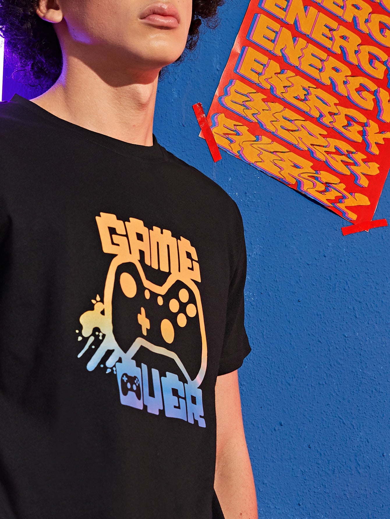 Men Slogan And Graphic Tee