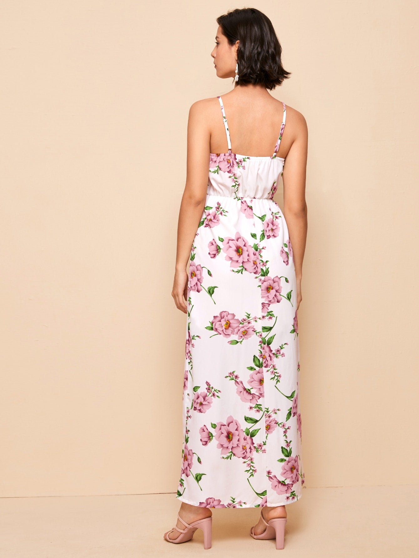 Floral Print Maxi Cami Dress