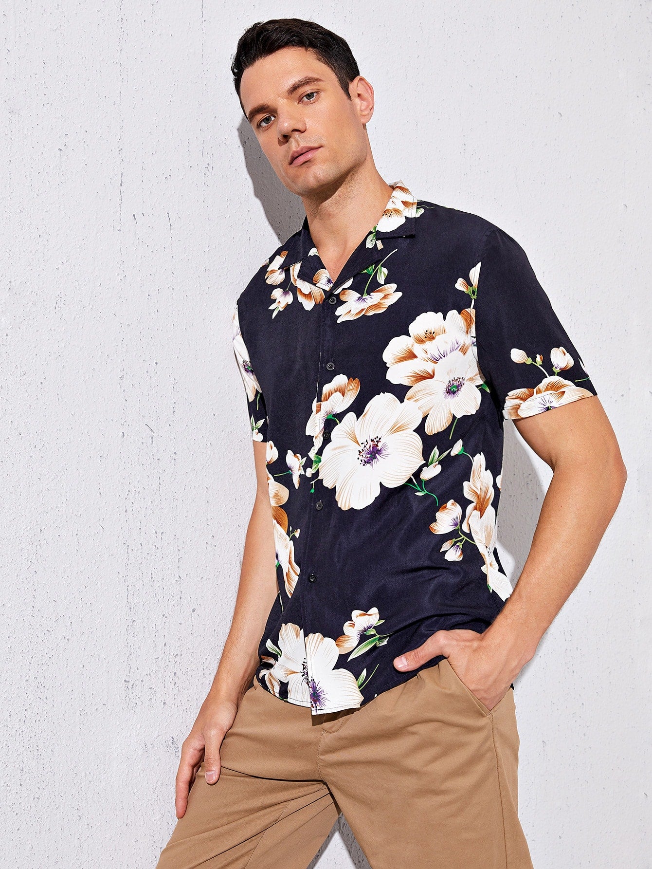 Men Floral Print Shirt