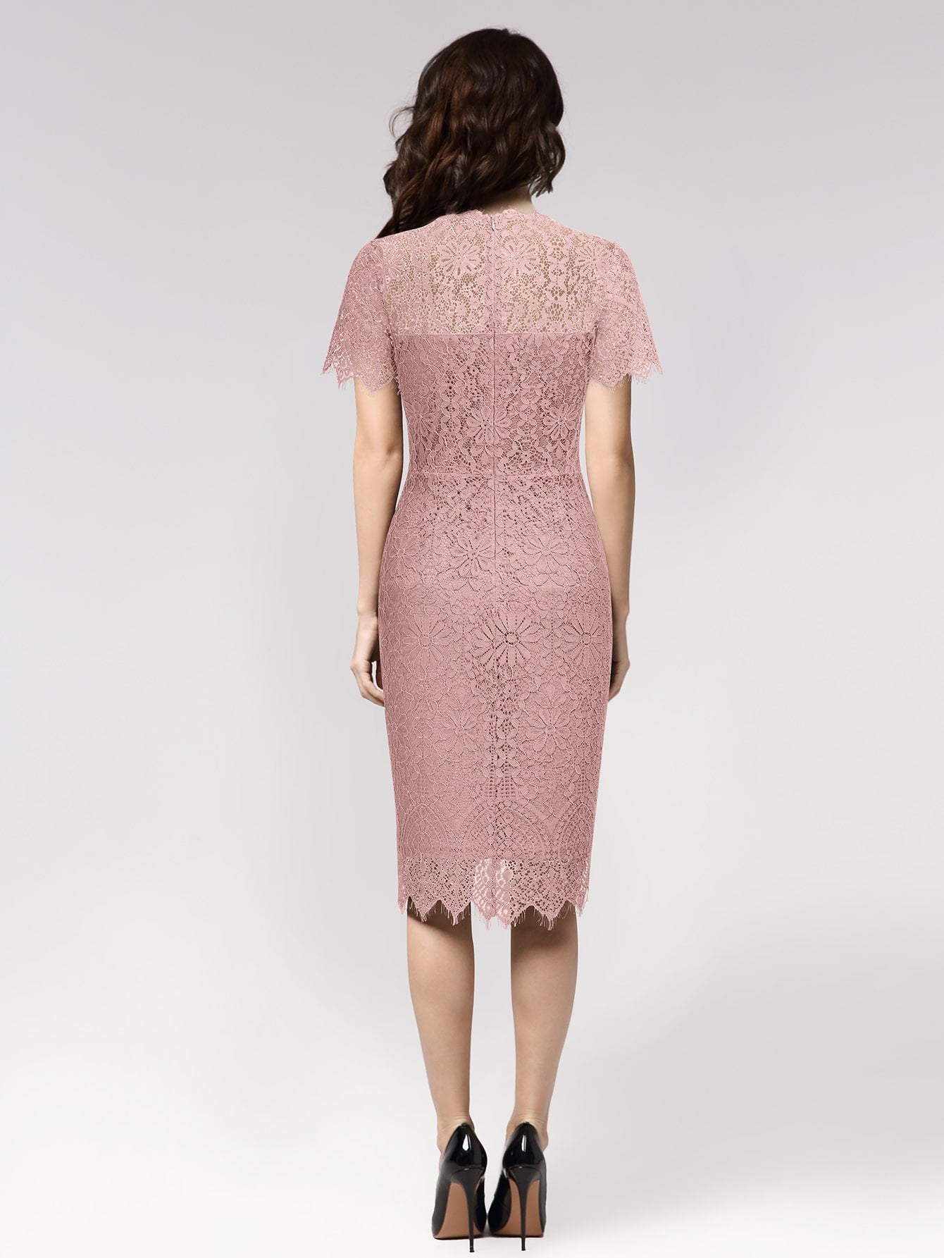 Miusol Zip Back Lace Bodycon Dress