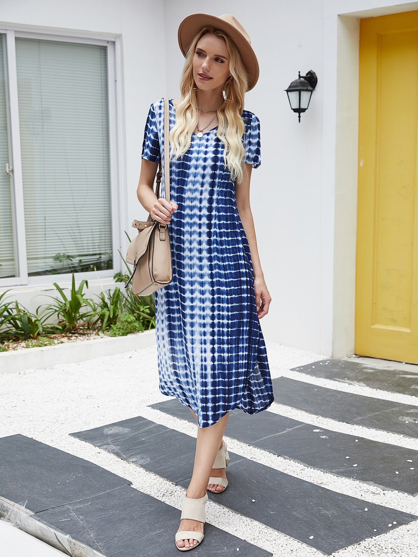 Split Hem Tie Dye Dress