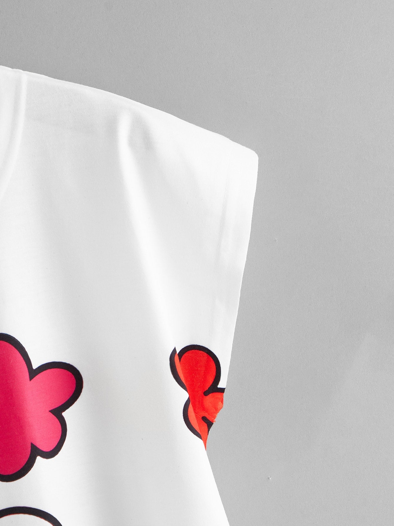 Floral Print Round Neck Tee