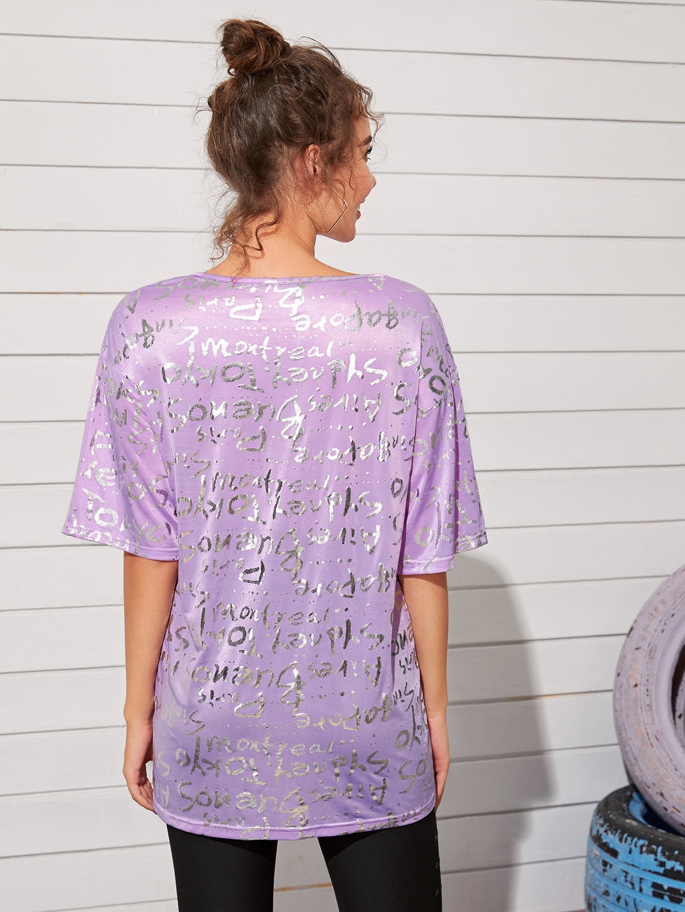 Allover Letter Graphic Tee