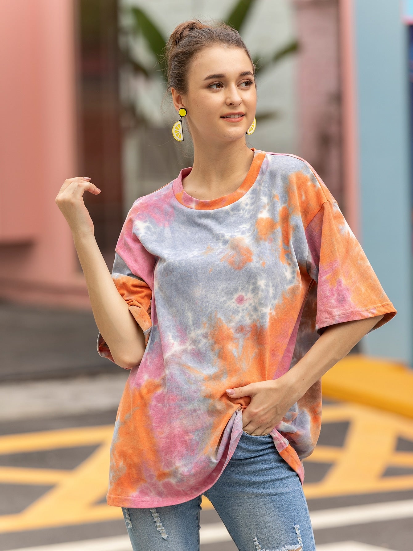 Tie Dye Drop Shoulder Tee