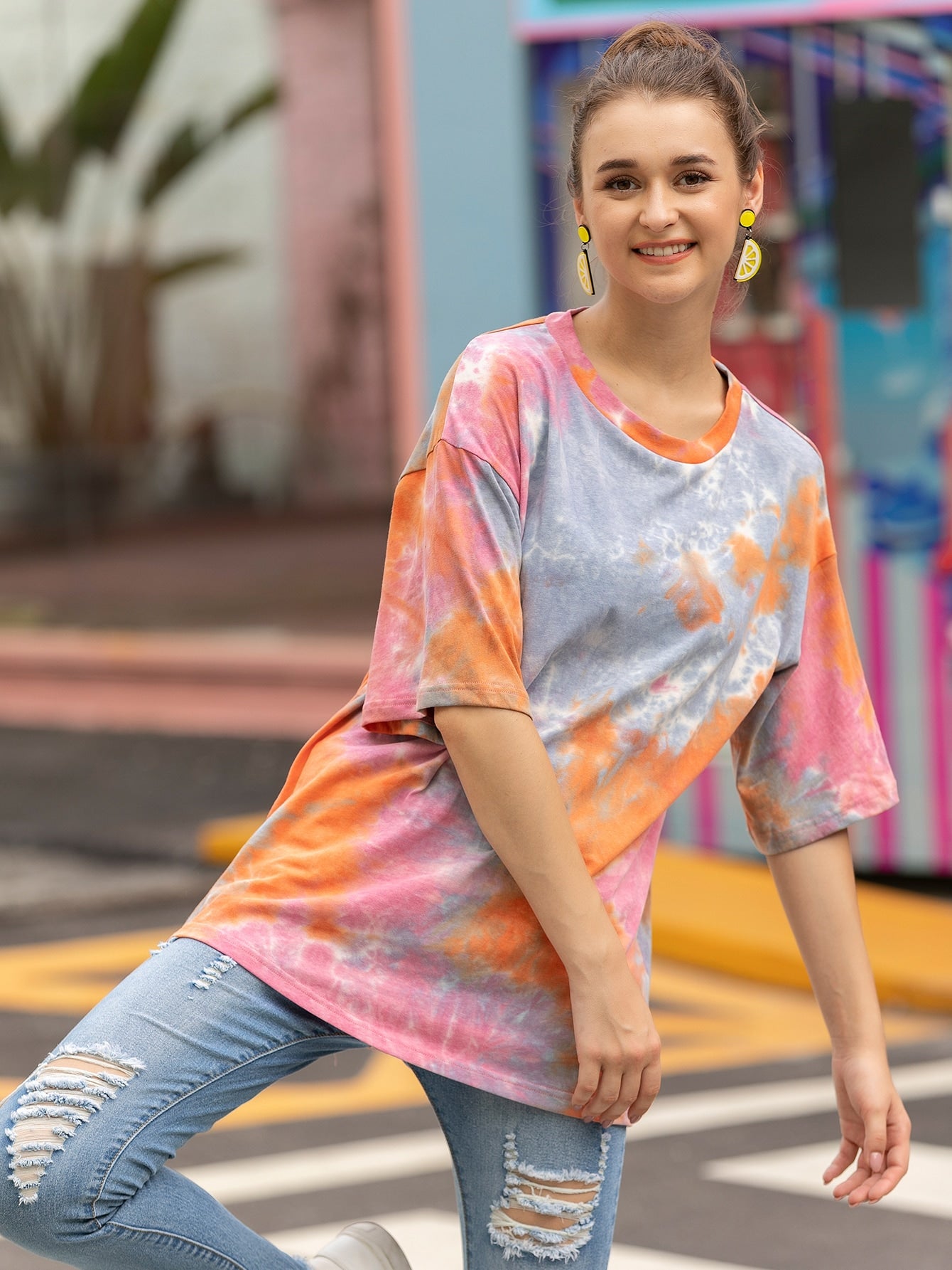 Tie Dye Drop Shoulder Tee