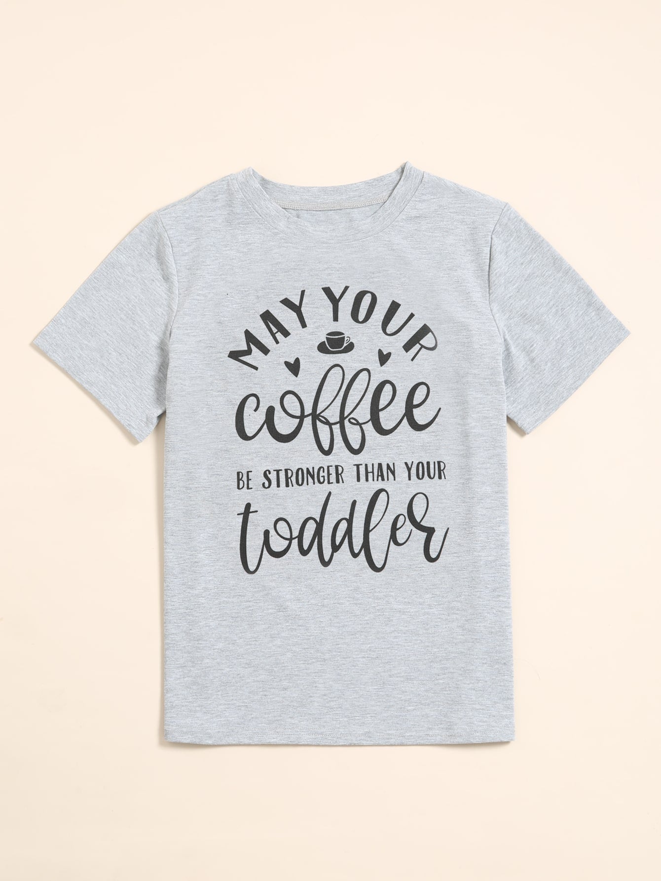 Slogan Graphic Crew Neck Tee