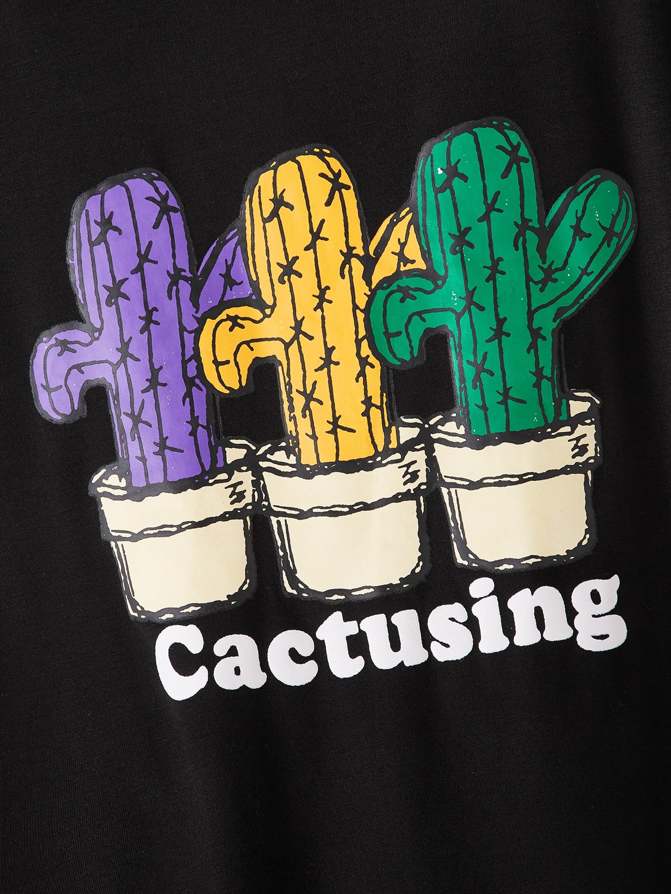 Cactus And Letter Graphic Tee