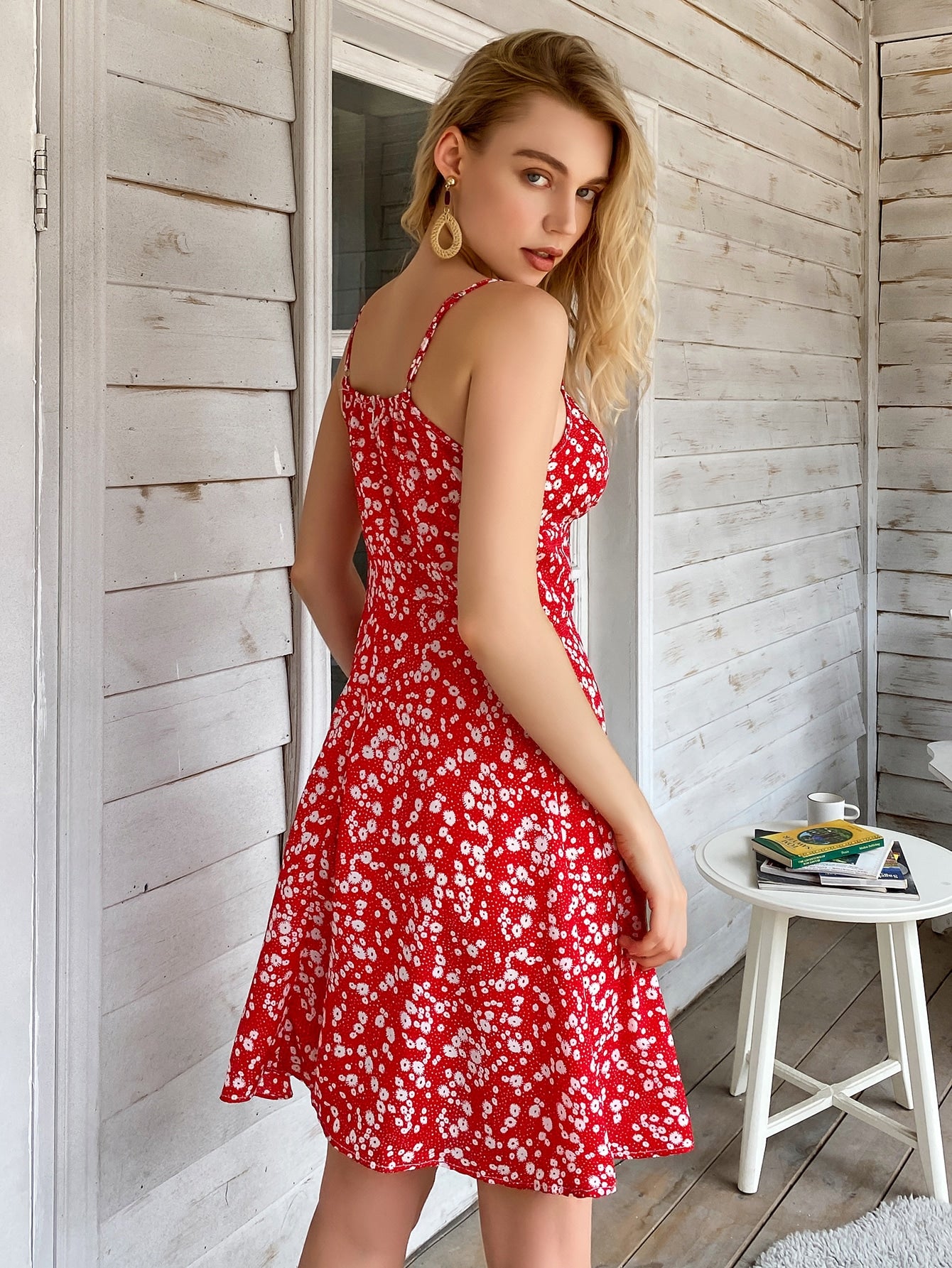 Ditsy Floral Print Cami Dress