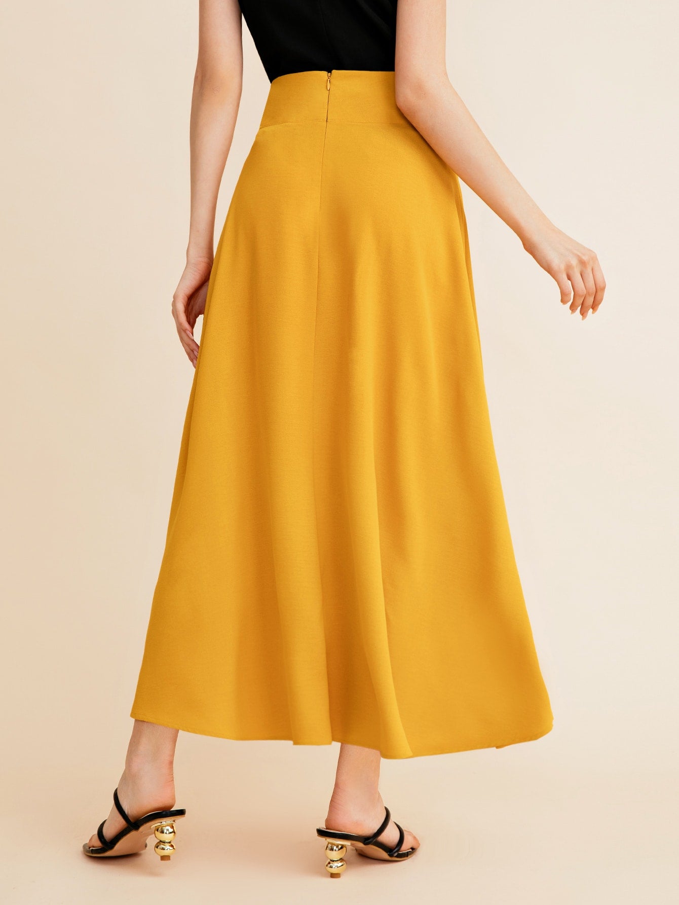 Grommet Eyelet Lace Up Waist Skirt