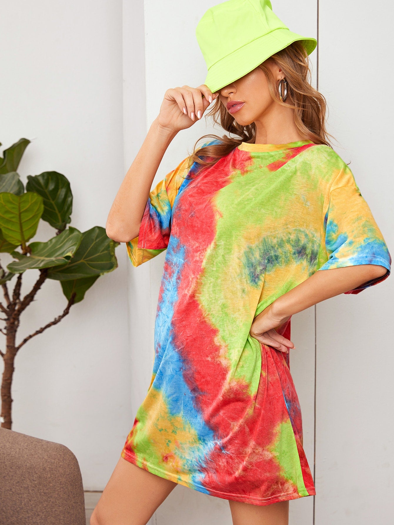 Tie Dye Drop Shoulder Oversized Tee