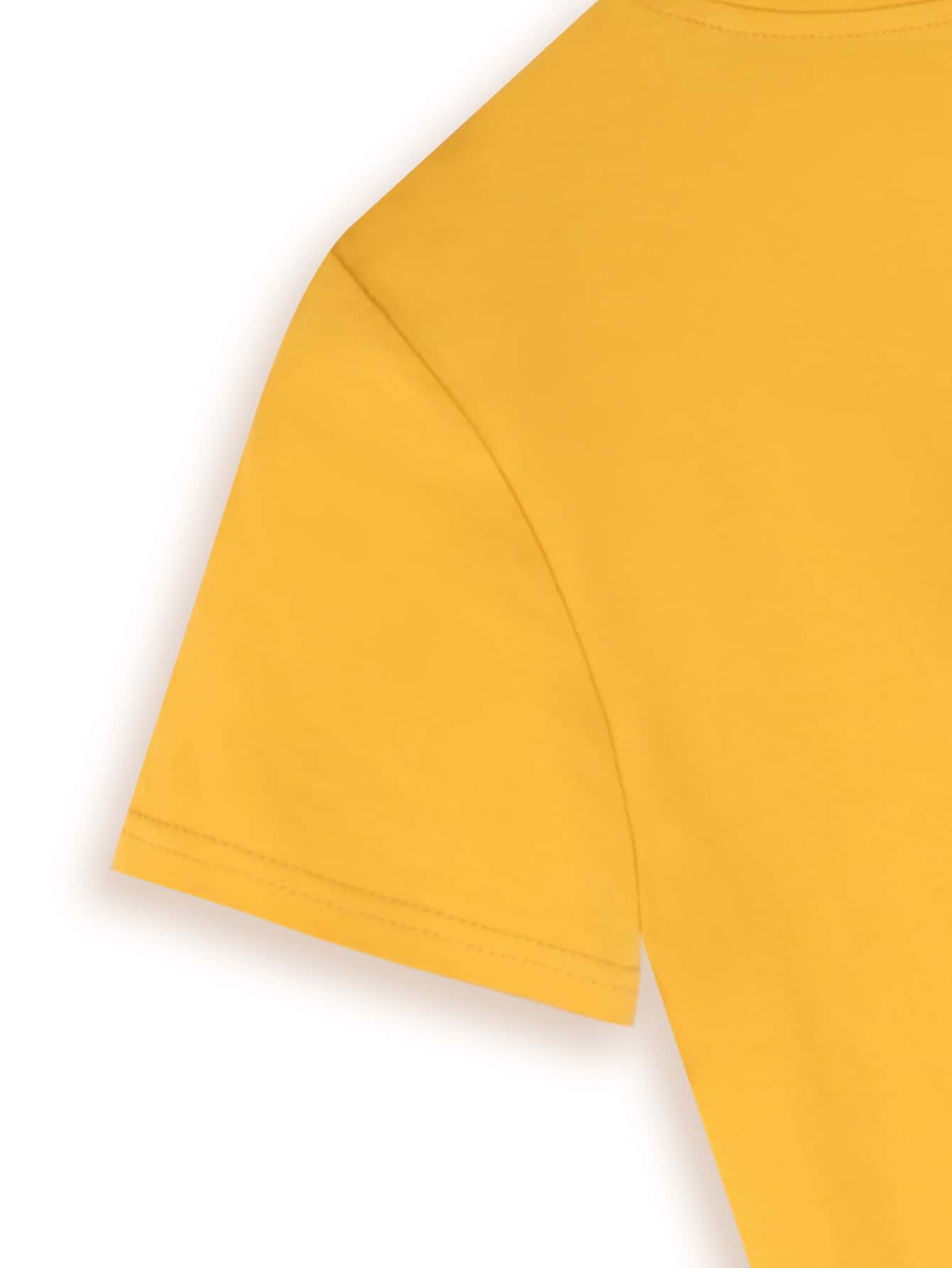 Floral And Slogan Graphic Tee