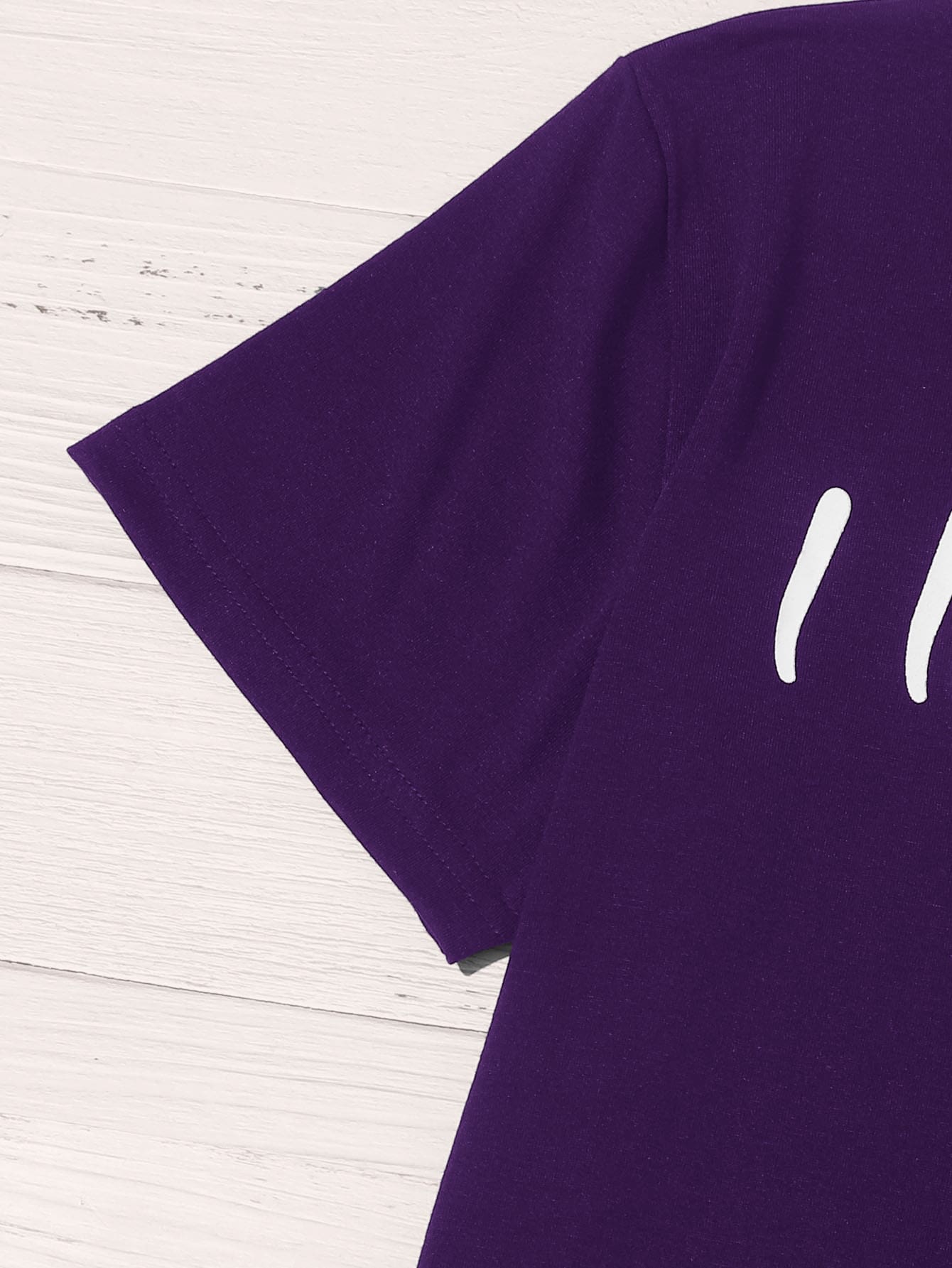 Slogan Graphic Round Neck Tee