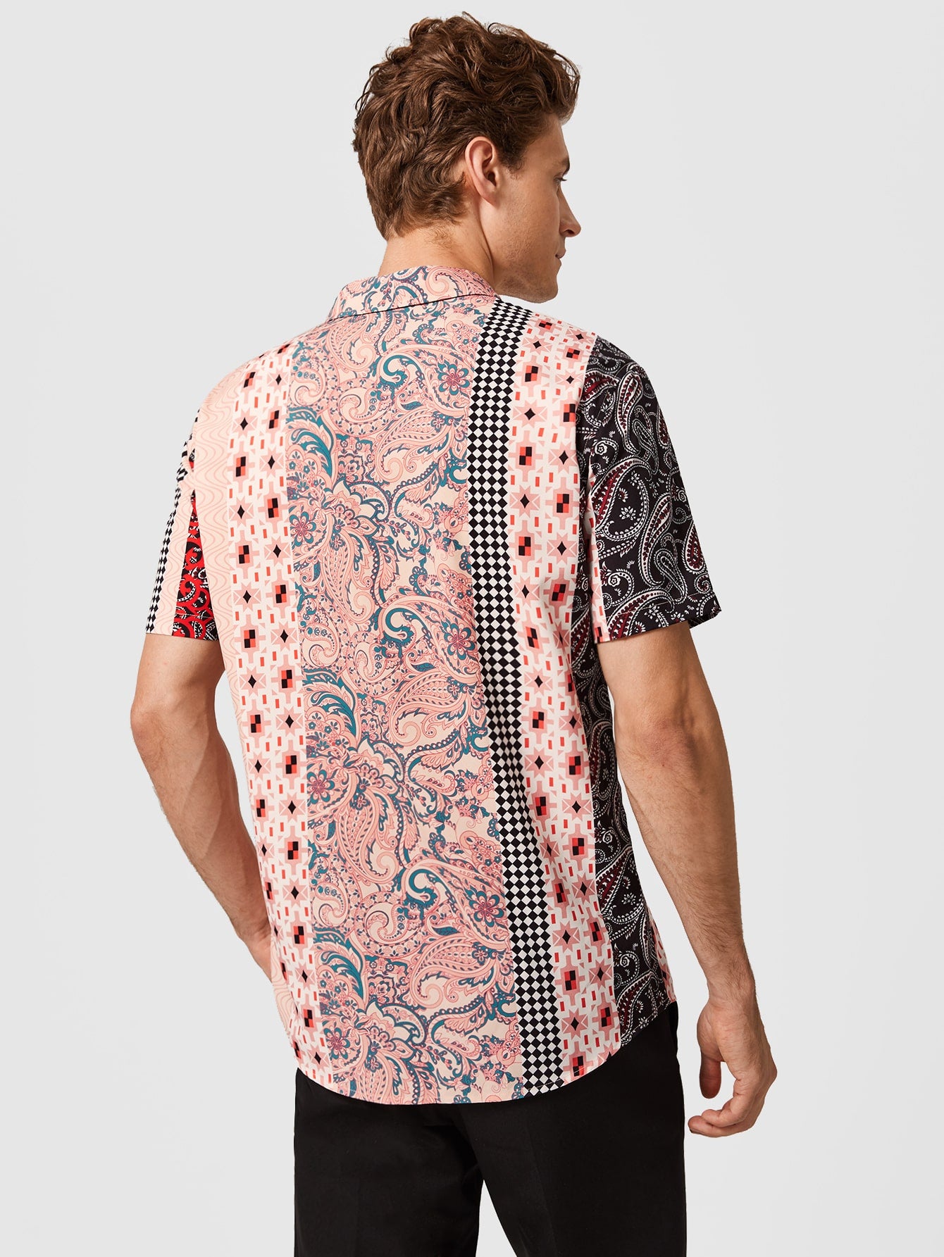 Men Collared Paisley Print Shirt