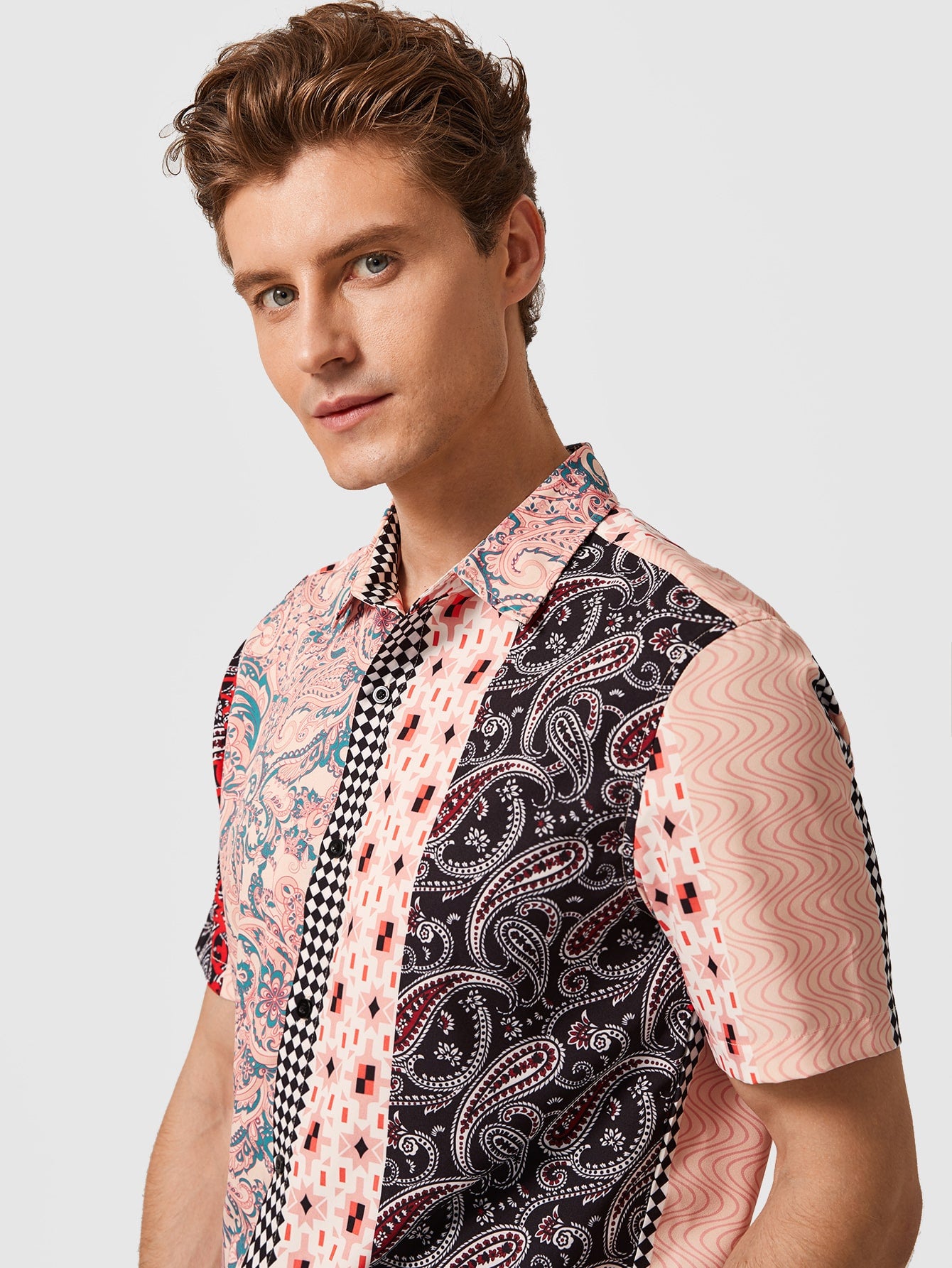 Men Collared Paisley Print Shirt