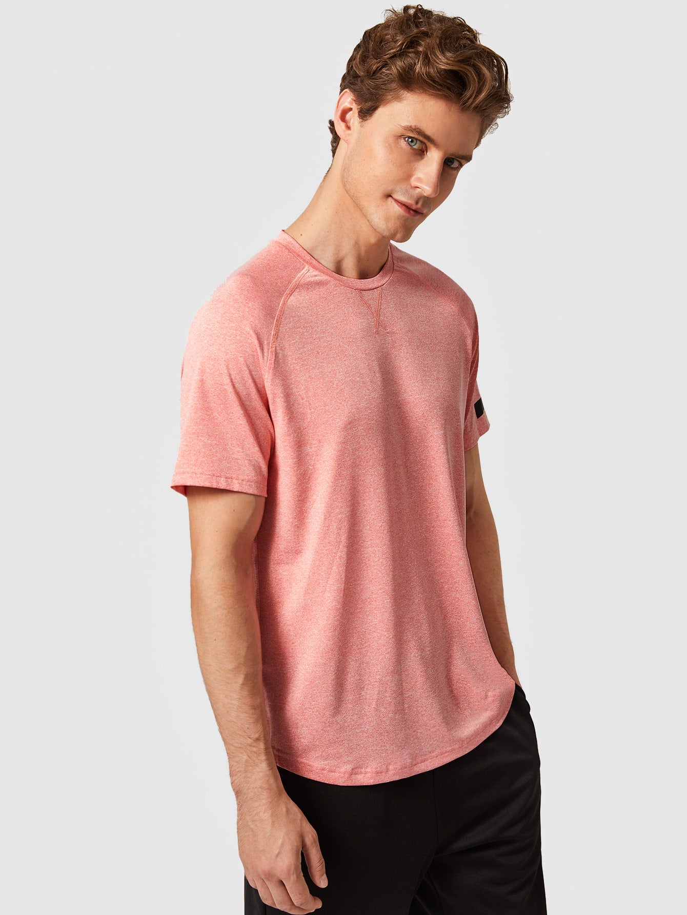 Men Letter Graphic Raglan Sleeve Top