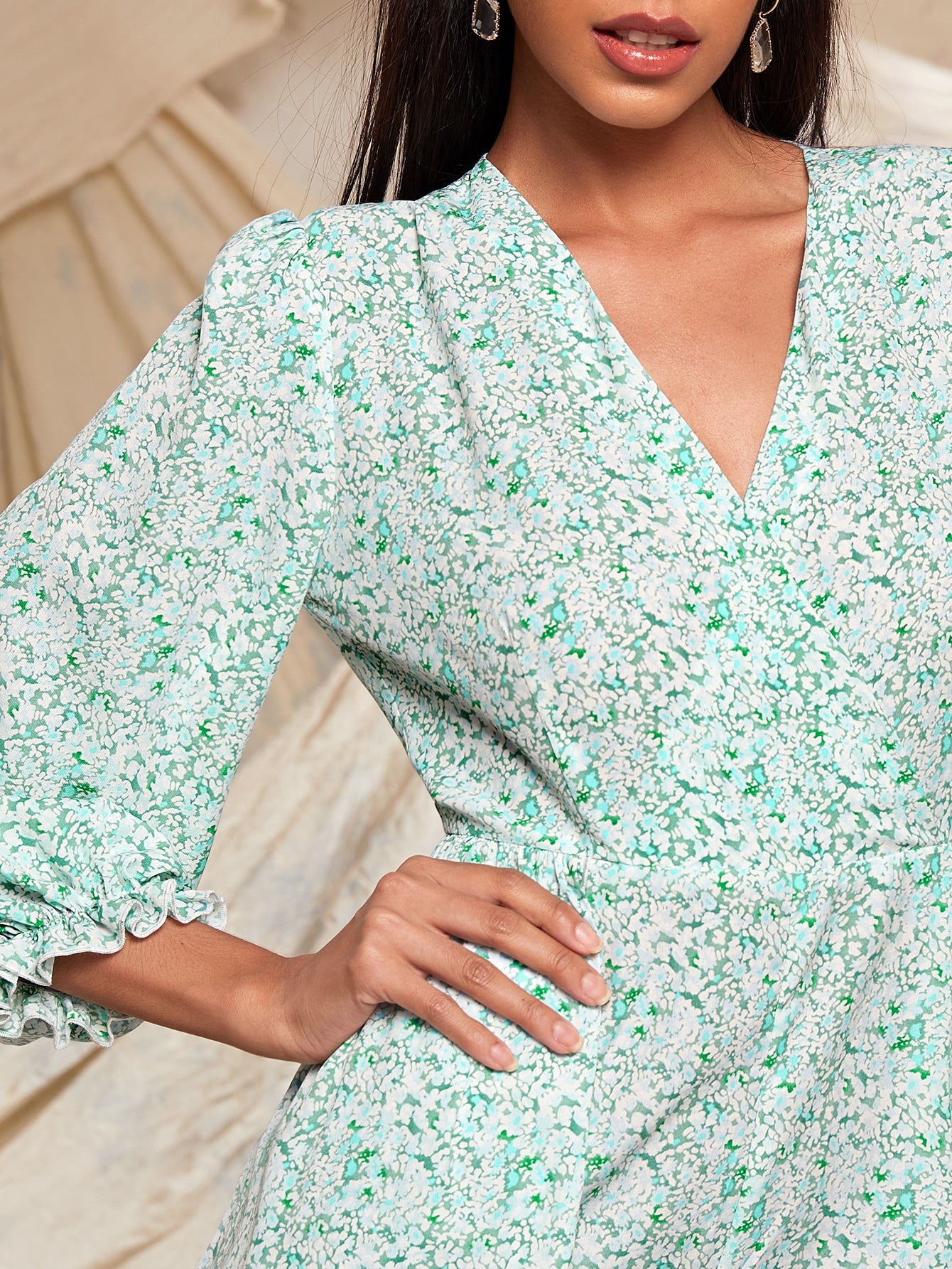 Ditsy Floral Print Jumpsuit