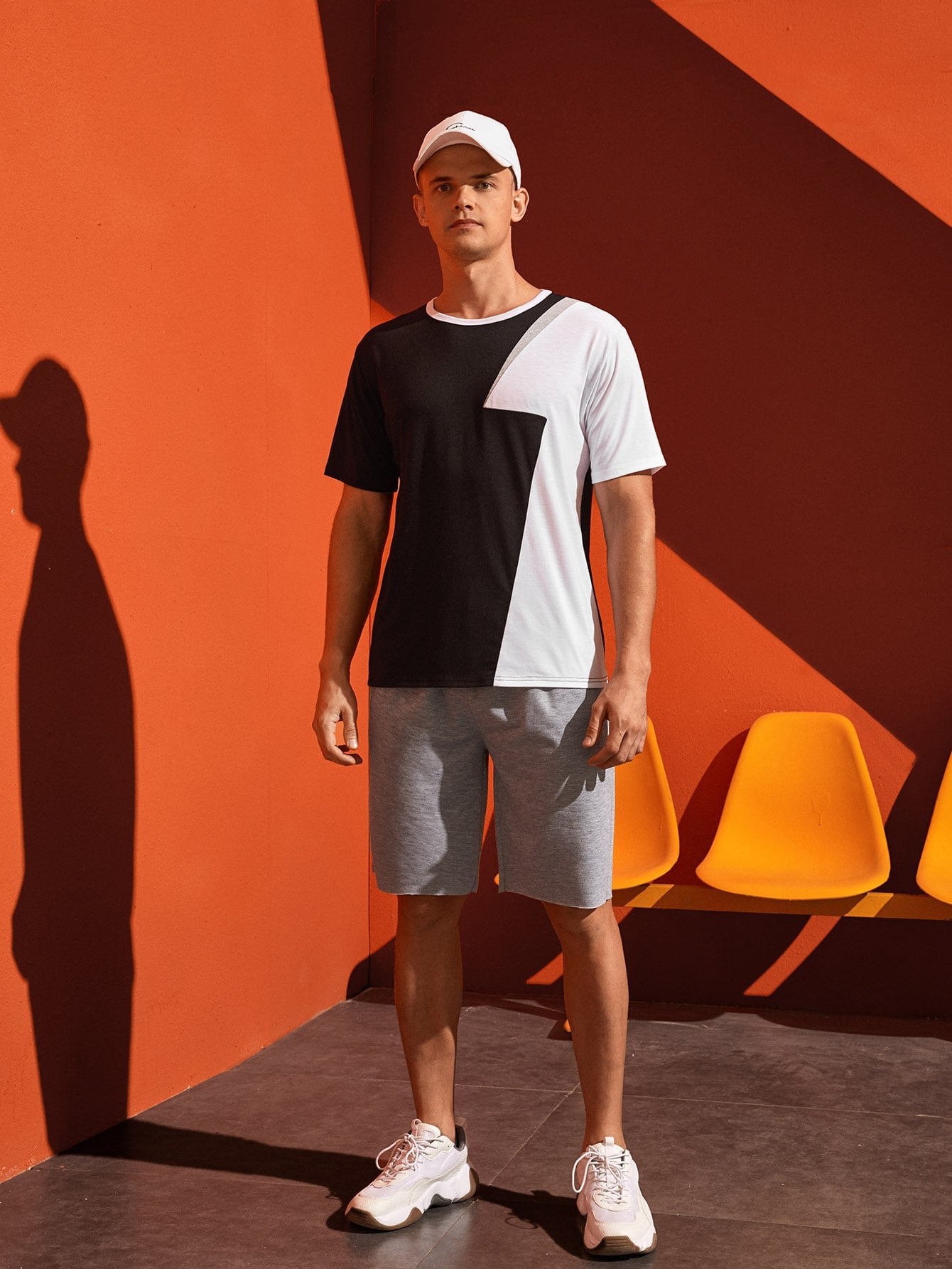 Men Lightning Colorblock Tee