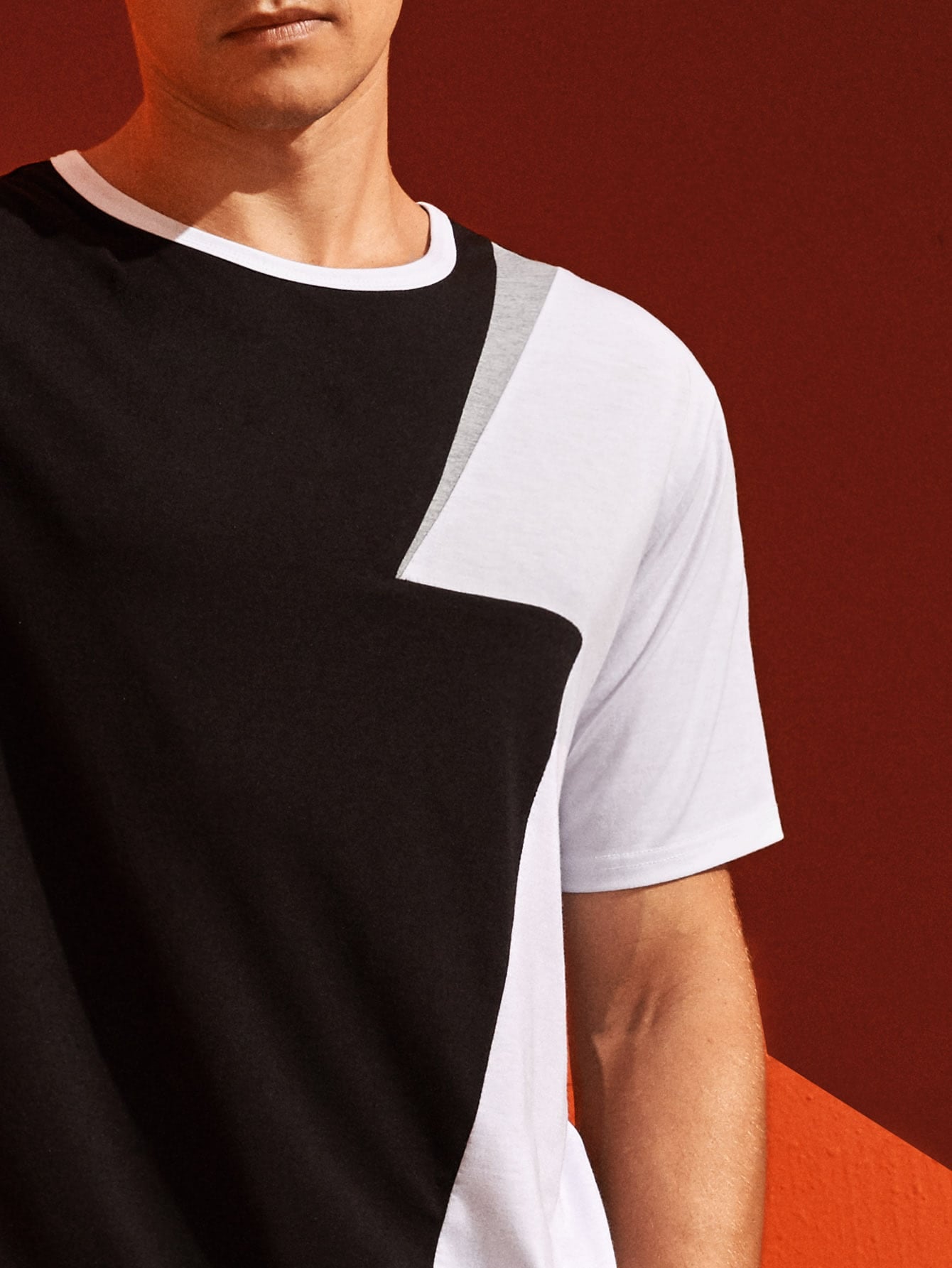 Men Lightning Colorblock Tee