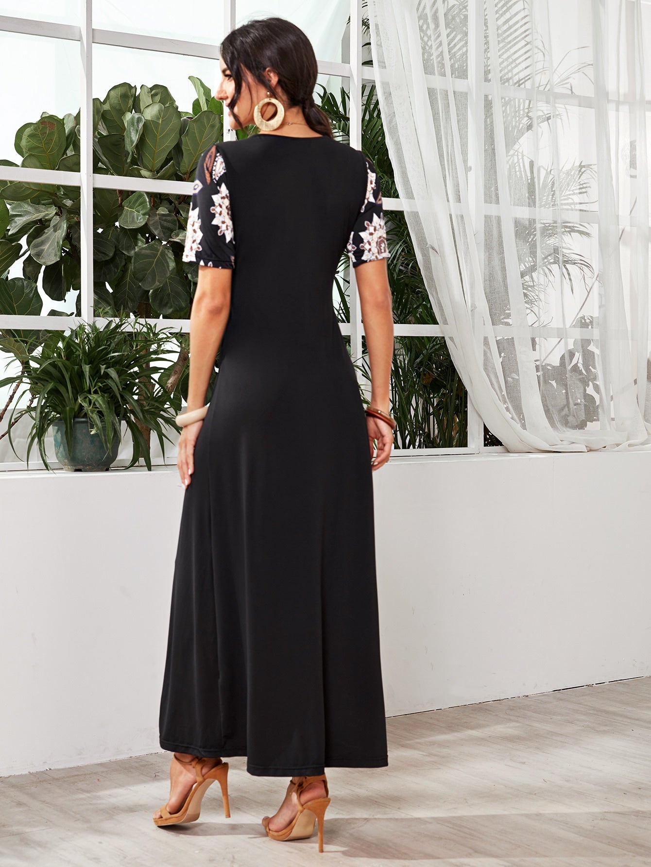 Paisley And Tribal Print A-line Dress