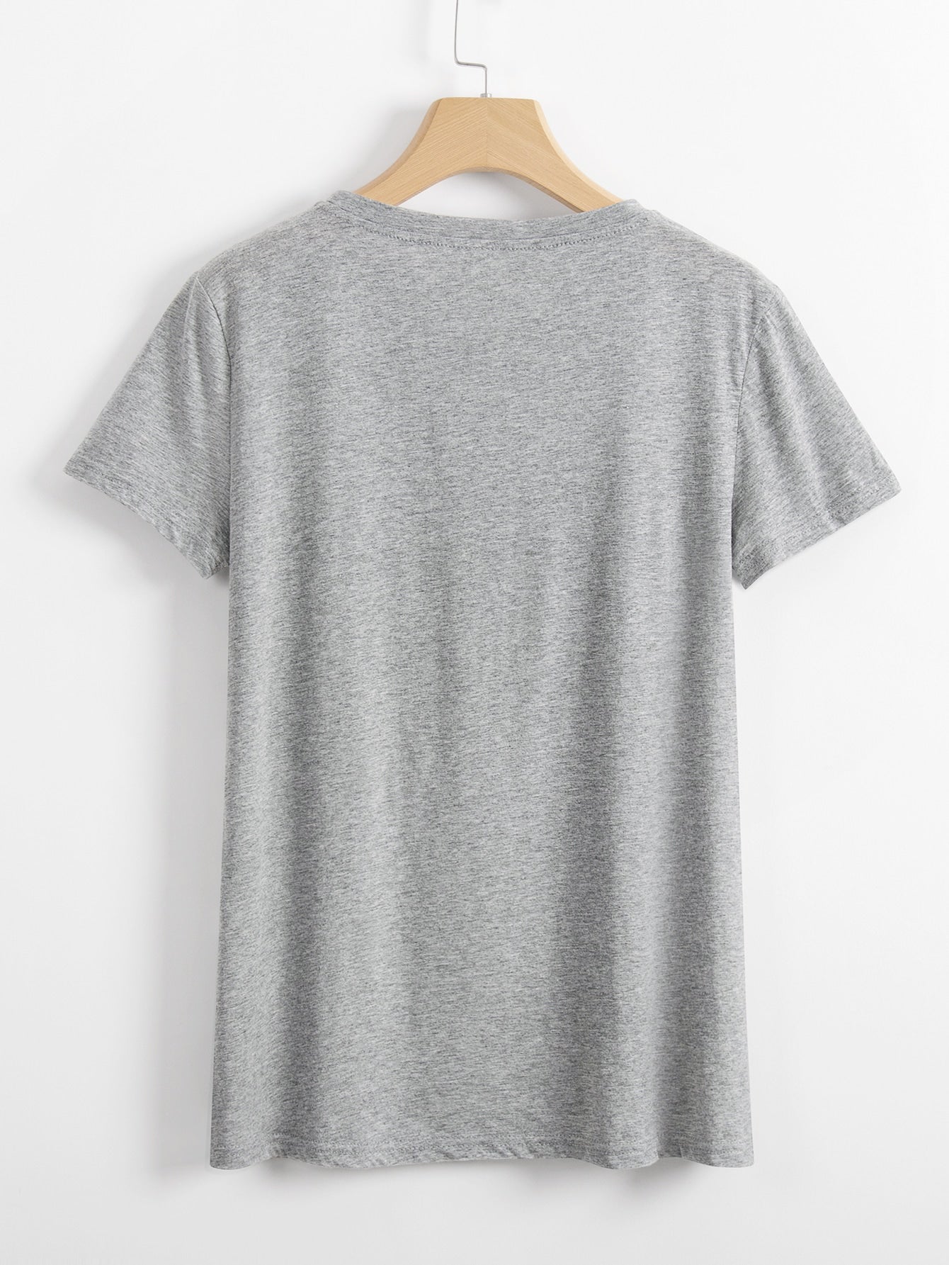 Slogan & Heart Print Tee