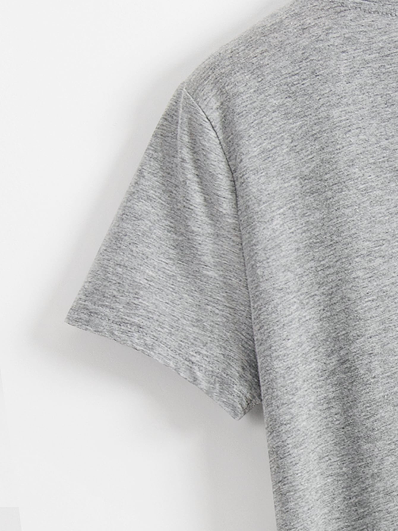 Slogan & Heart Print Tee