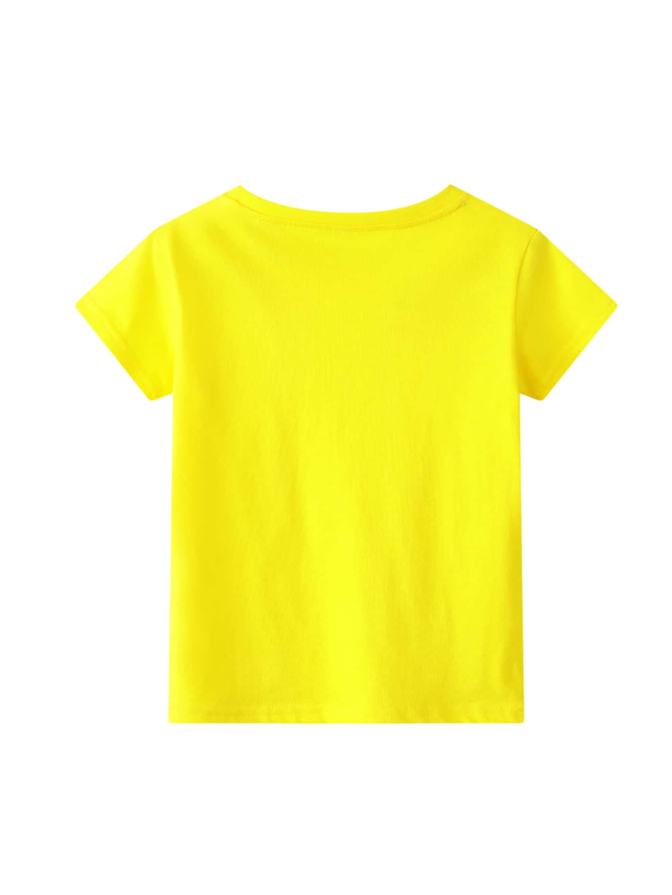 Slogan Graphic Round Neck Tee