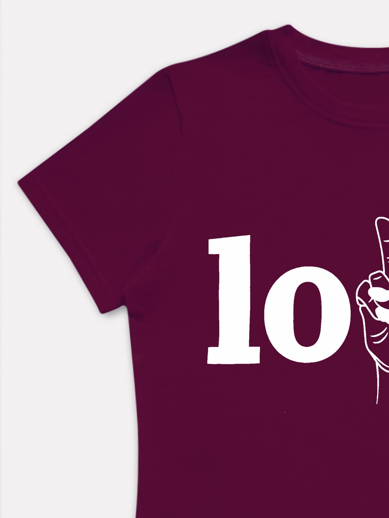 Gesture And Letter Graphic Tee