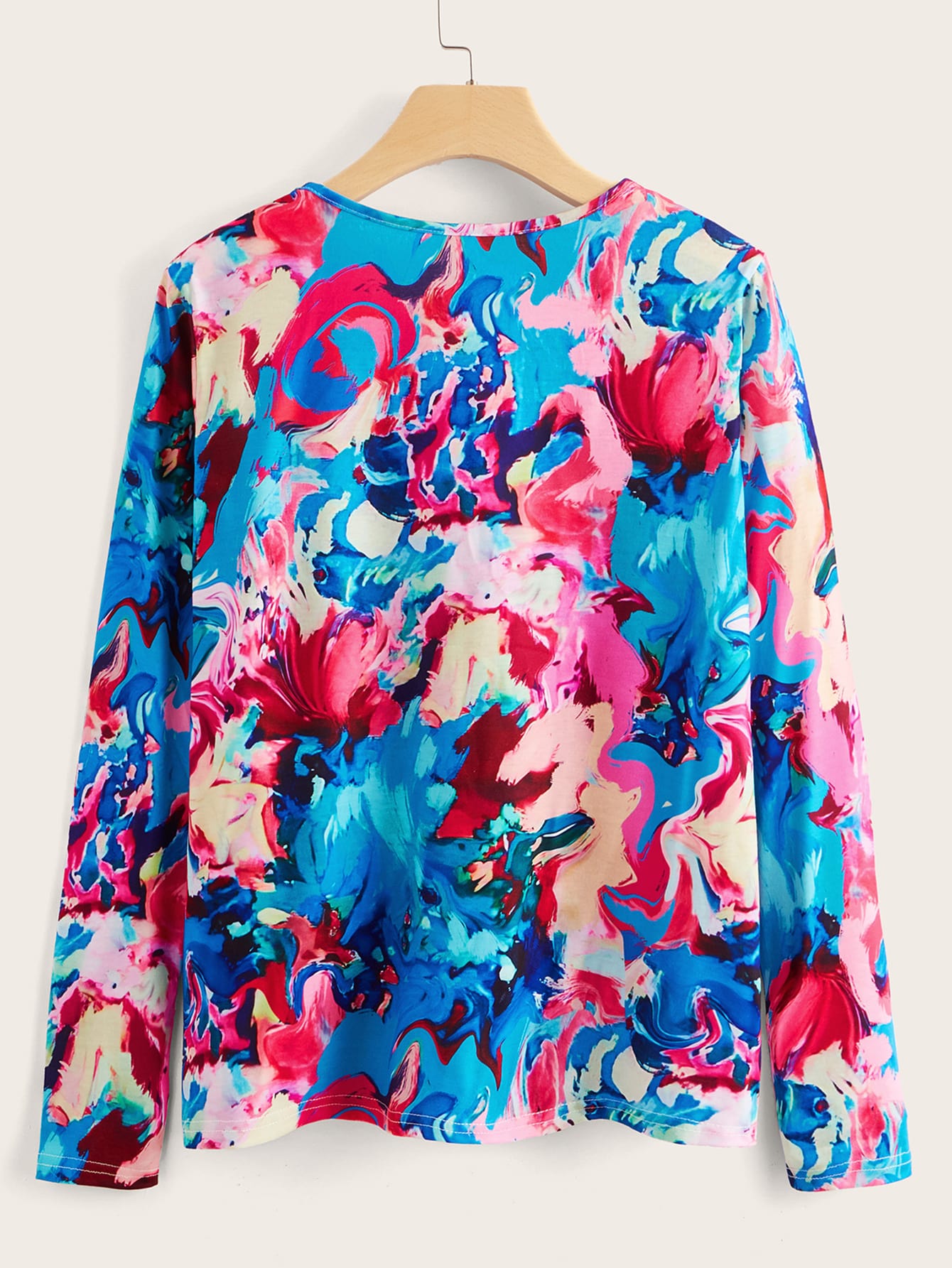 Round Neck Oil Paint Tee