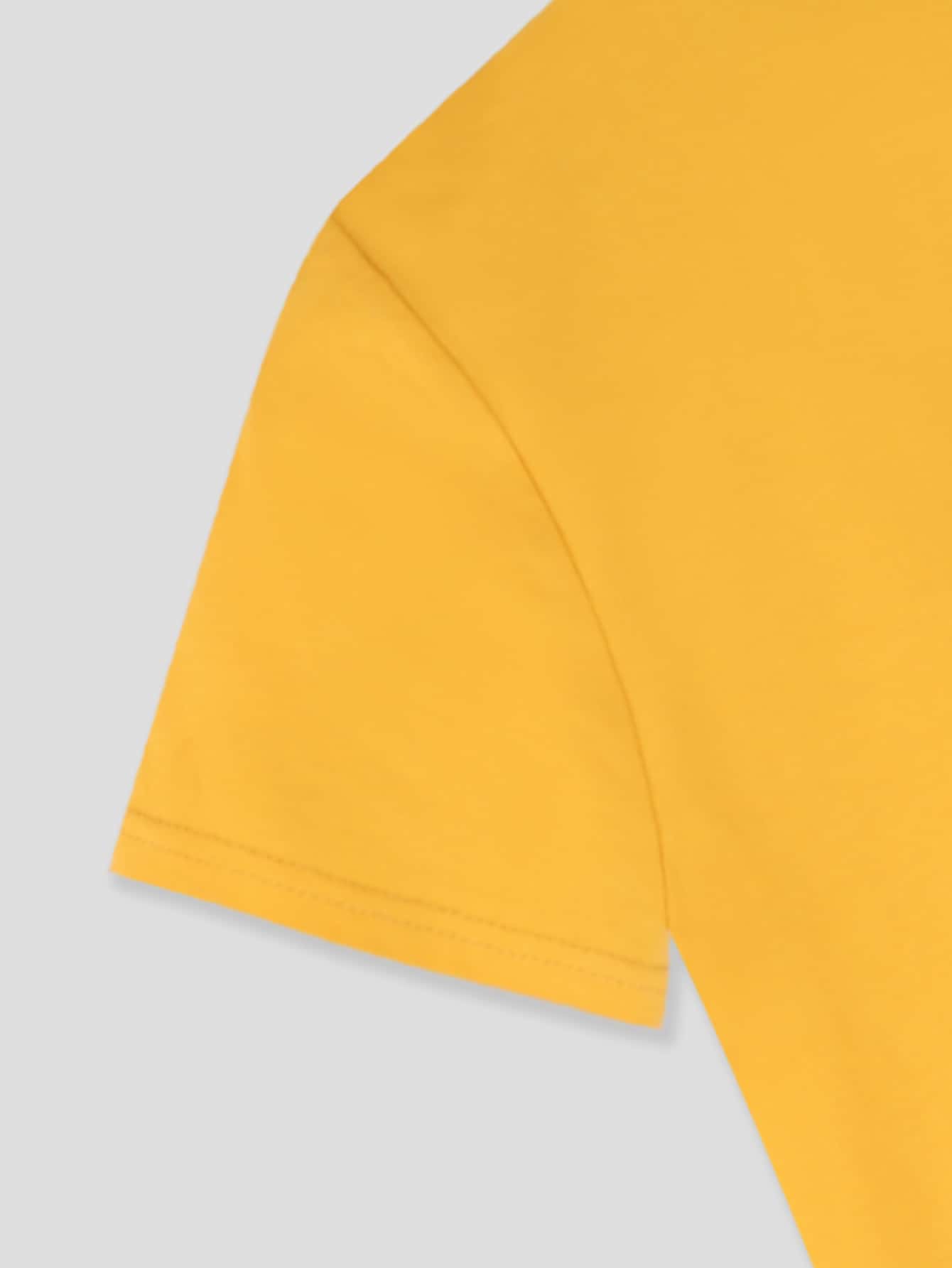 Cartoon And Letter Graphic Tee