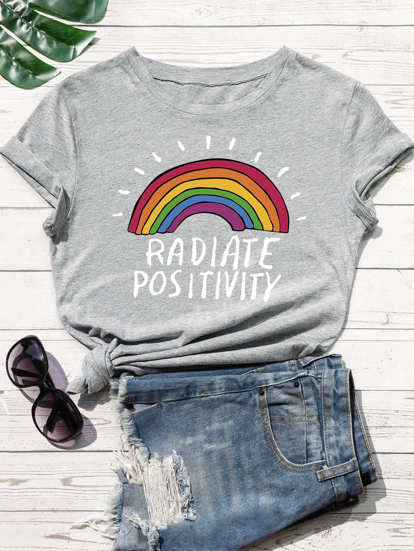 Cartoon And Letter Graphic Tee