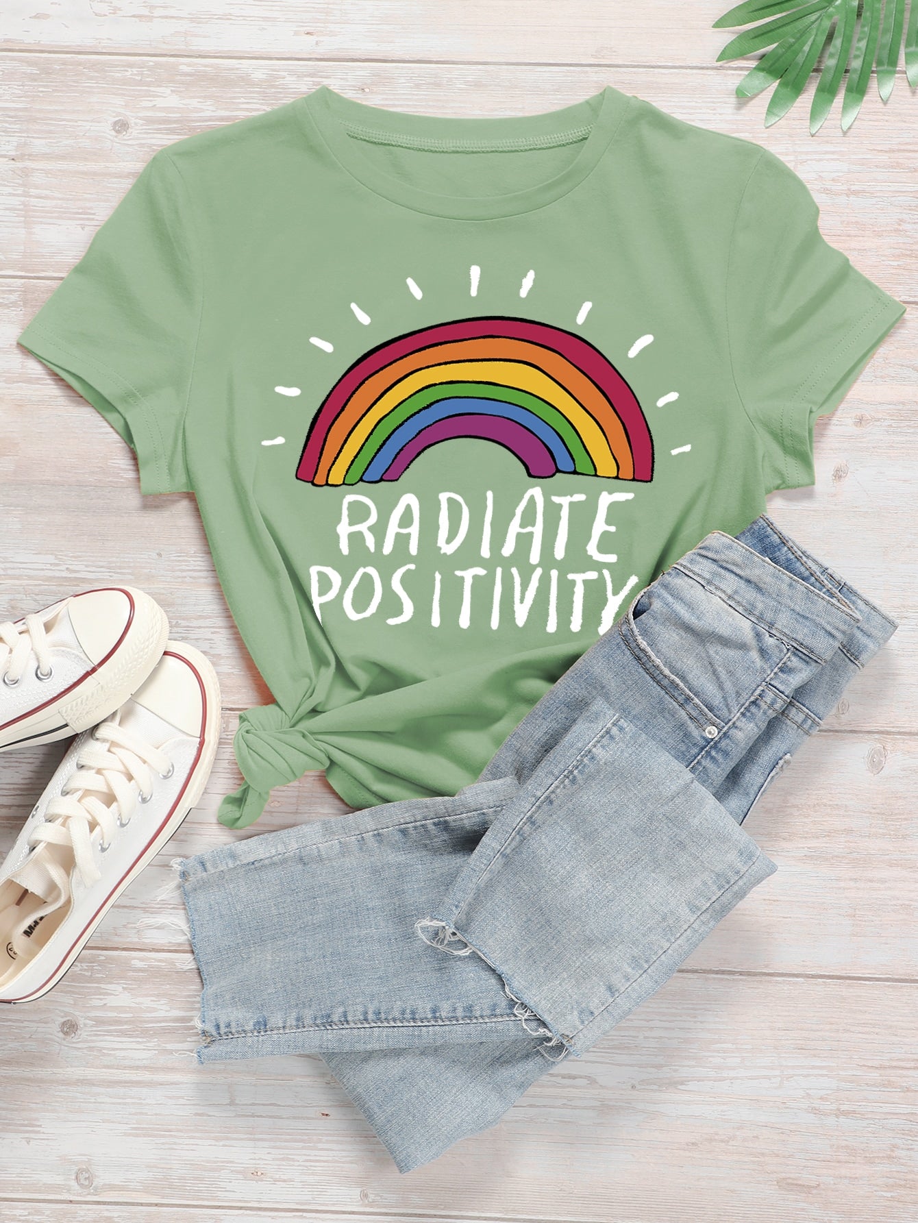 Cartoon And Letter Graphic Tee