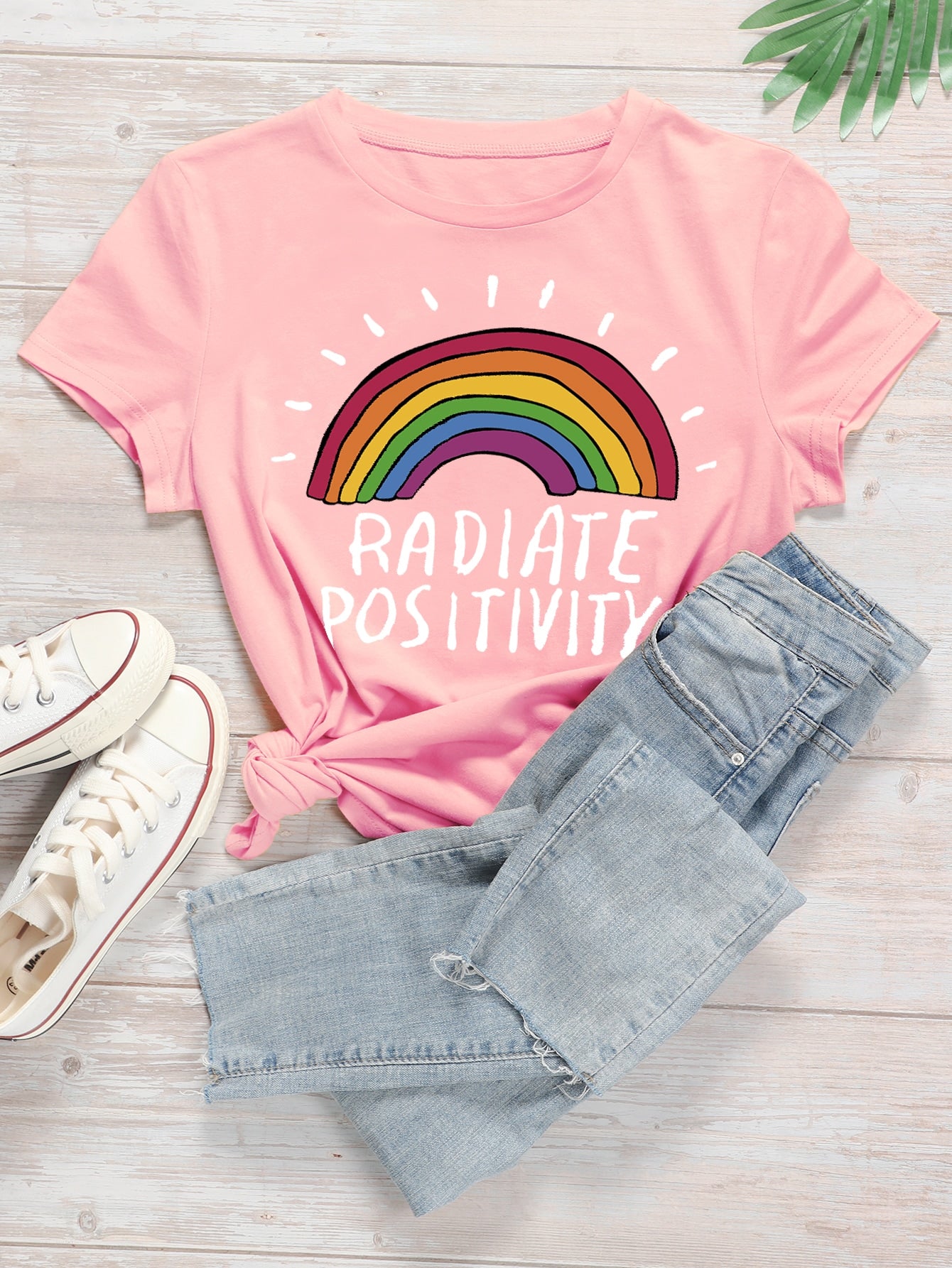 Cartoon And Letter Graphic Tee