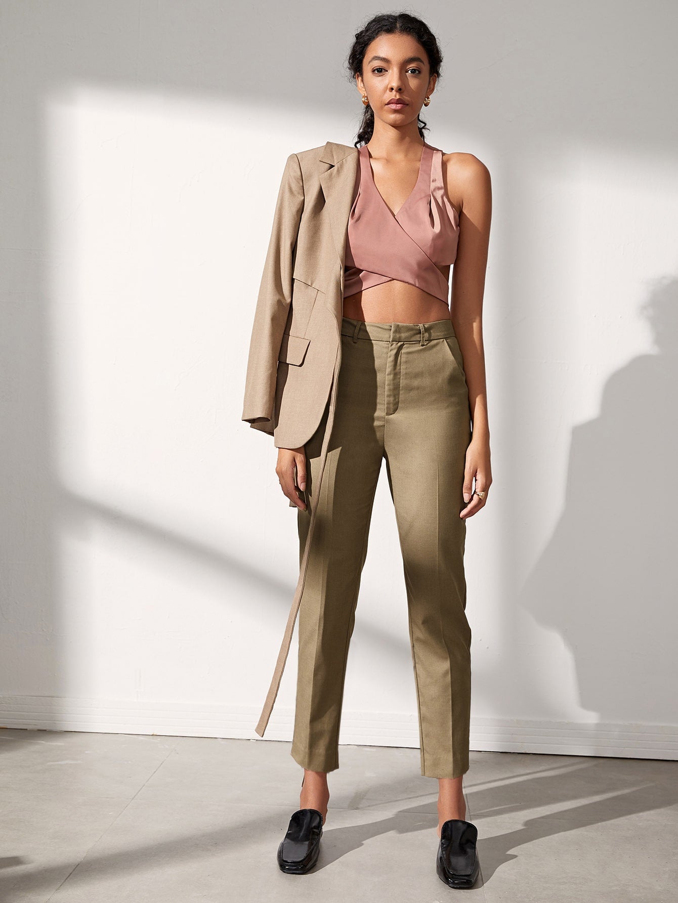 Slant Pocket Tailored Pants