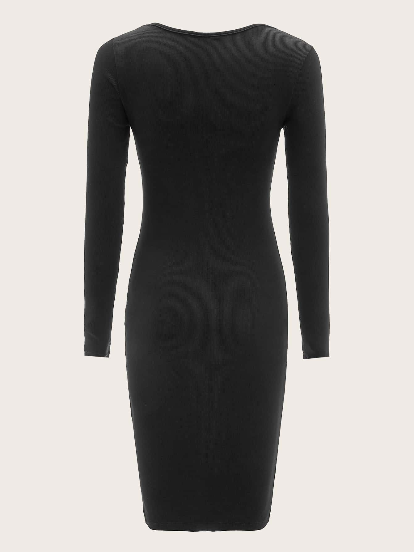 Scoop Neck Bodycon Dress