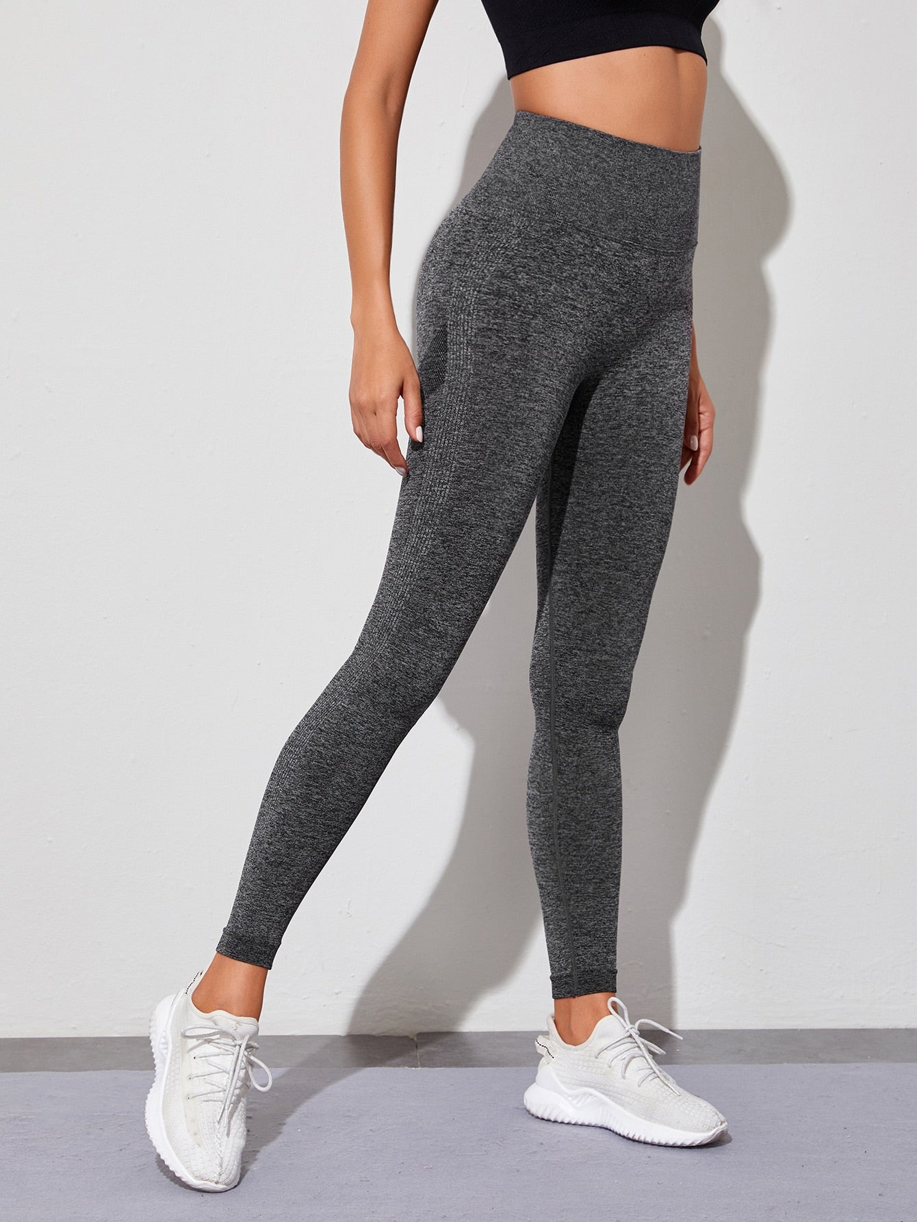 Grey Colorblock Sports Leggings