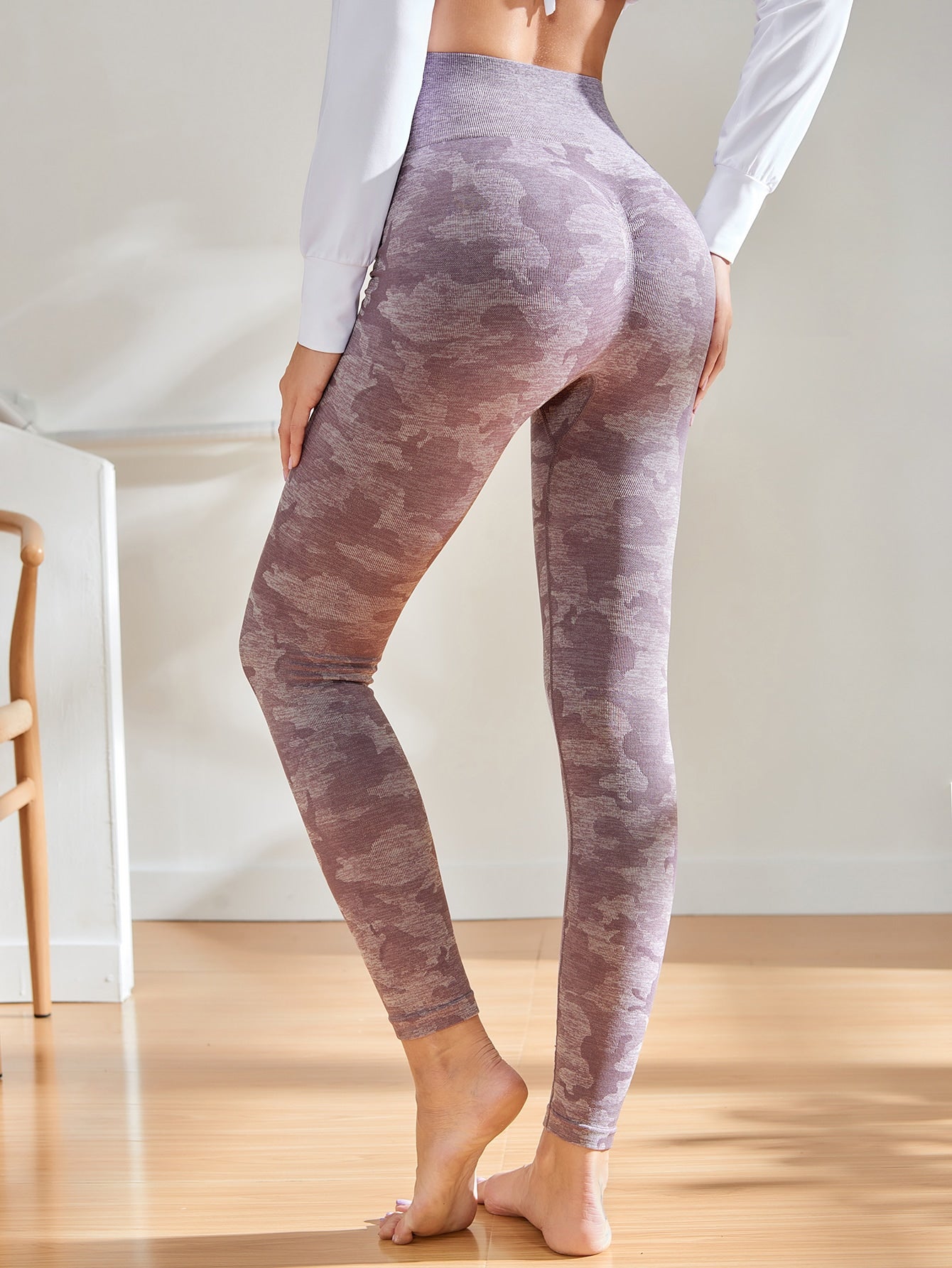 Camo Wideband Waist Sports Leggings