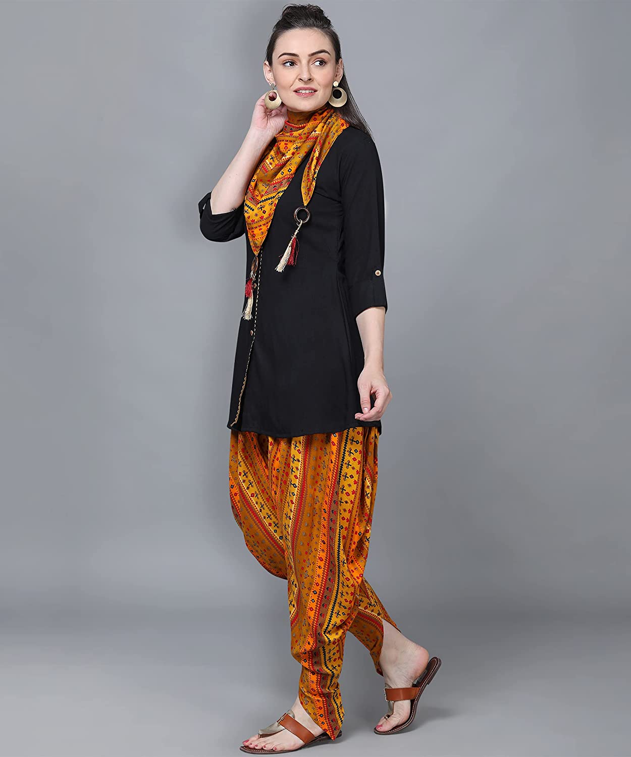Women's Rayon Kurti and Dhoti Set