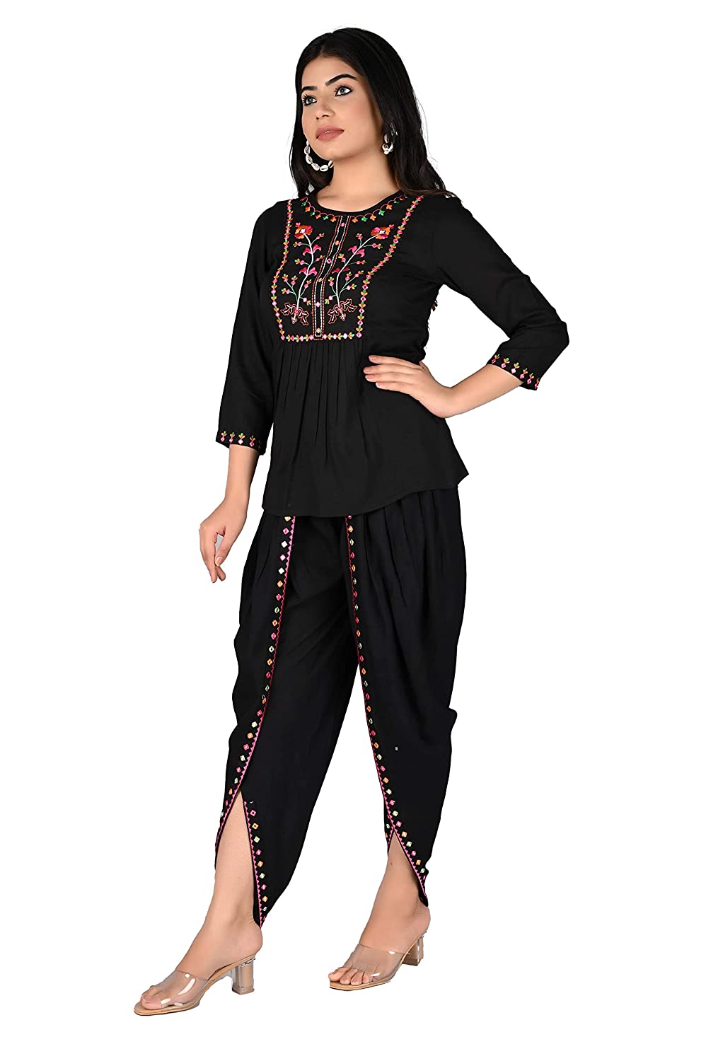 Black Kurta Dhoti Set