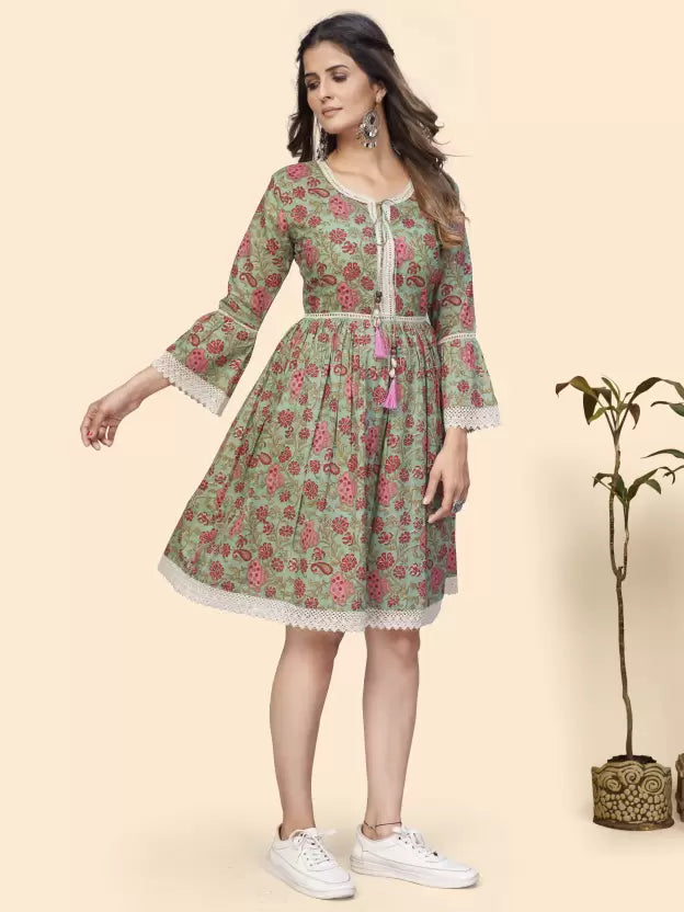 Cotton Flared Dress