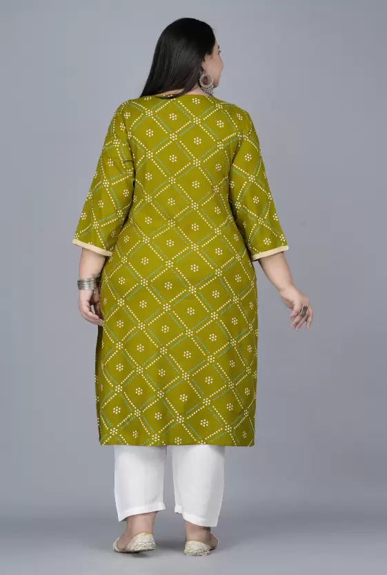 Women Viscose Rayon Green Kurta and Pant Set