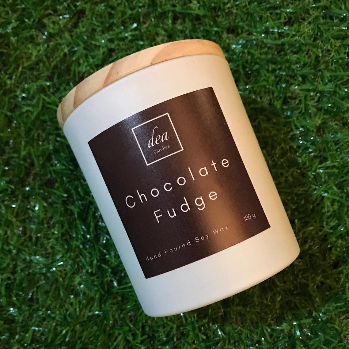 Dea Hand Poured Soy Wax Candle Chocolate Fudge Fragrance