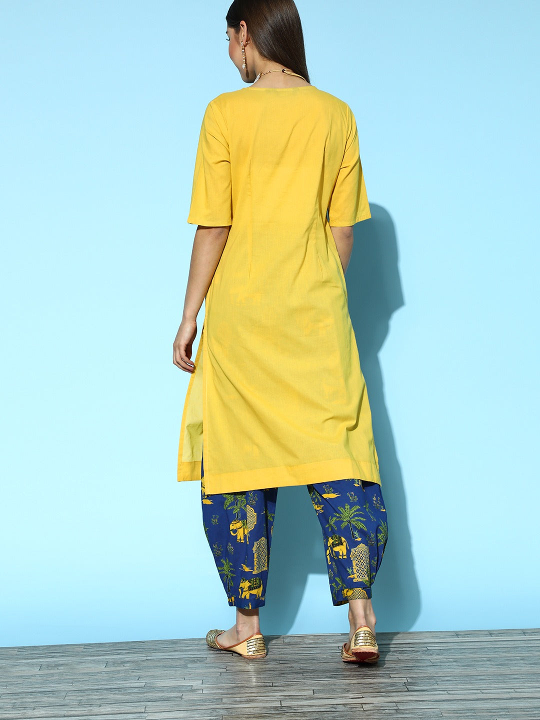 Ethnic Motifs Pure Cotton Kurta Set