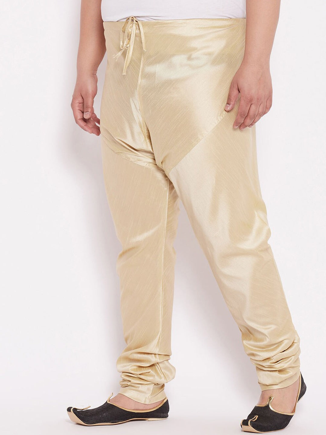 Men Plus Size Gold Toned Churidar